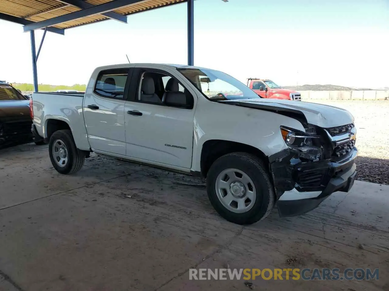 4 Photograph of a damaged car 1GCGSBEA6M1106653 CHEVROLET COLORADO 2021