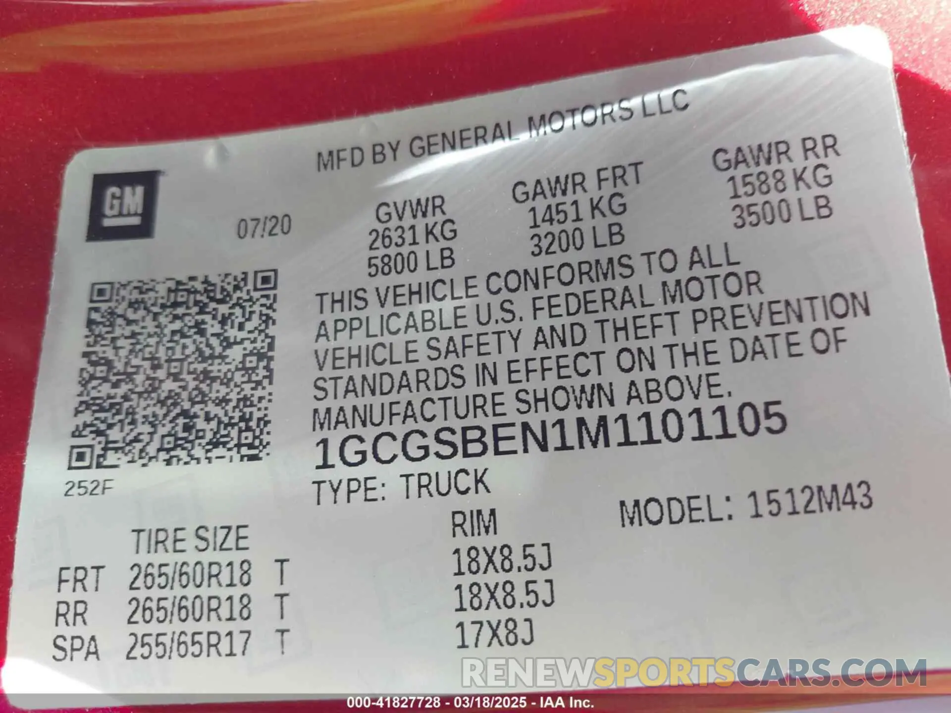 9 Photograph of a damaged car 1GCGSBEN1M1101105 CHEVROLET COLORADO 2021