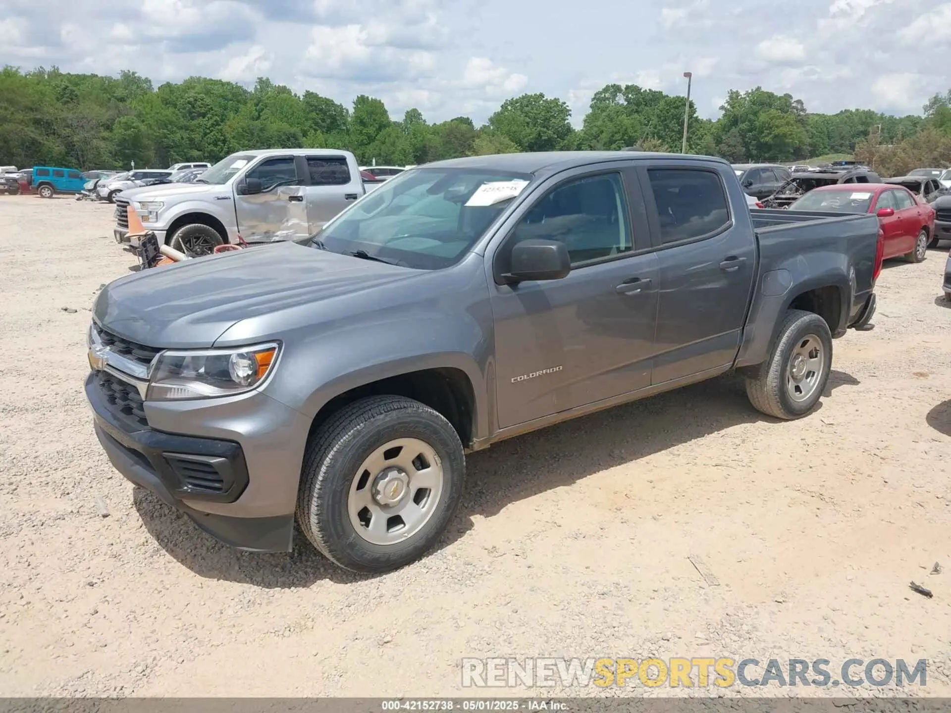 2 Photograph of a damaged car 1GCGSBEN5M1187079 CHEVROLET COLORADO 2021