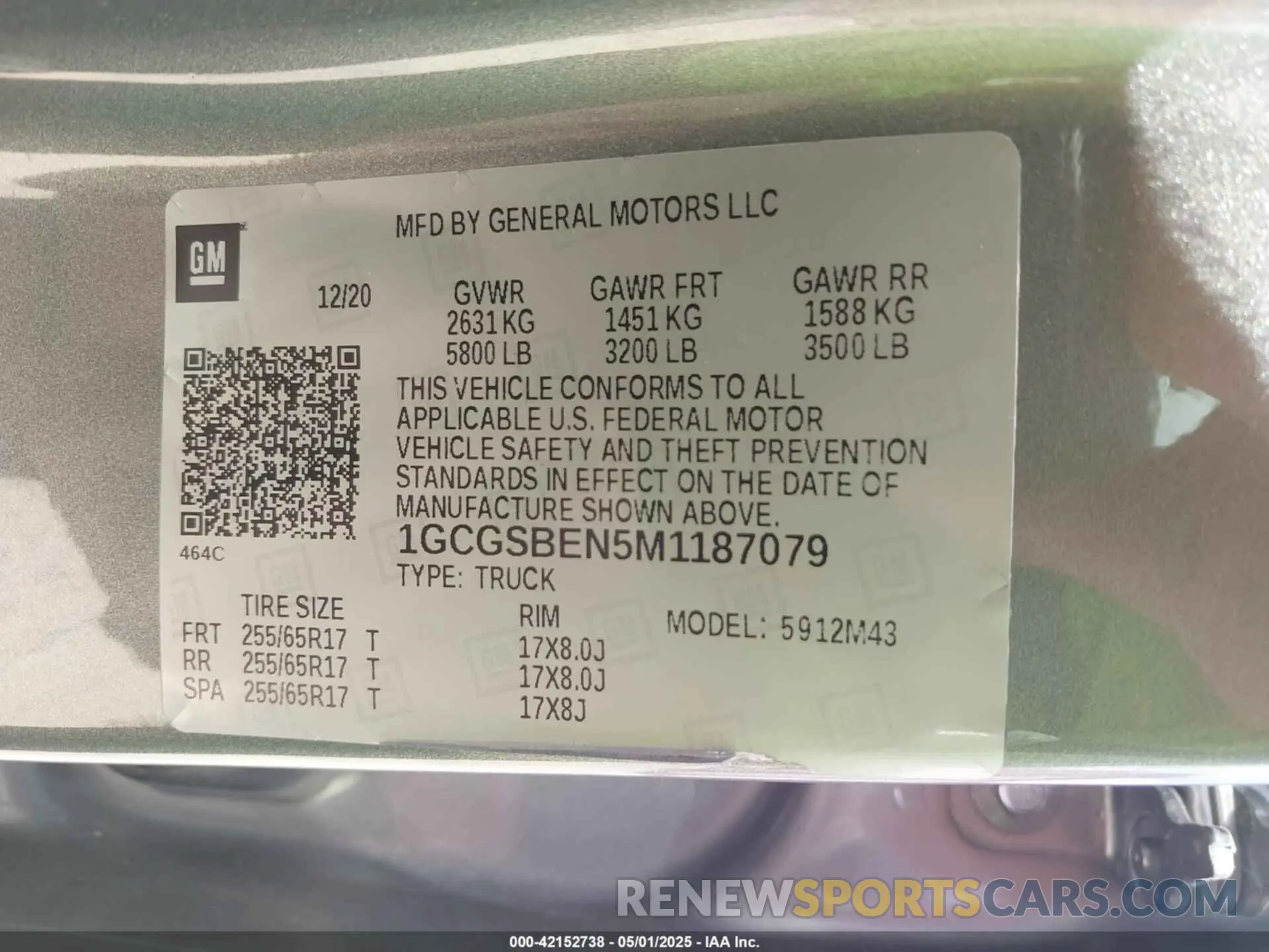 9 Photograph of a damaged car 1GCGSBEN5M1187079 CHEVROLET COLORADO 2021