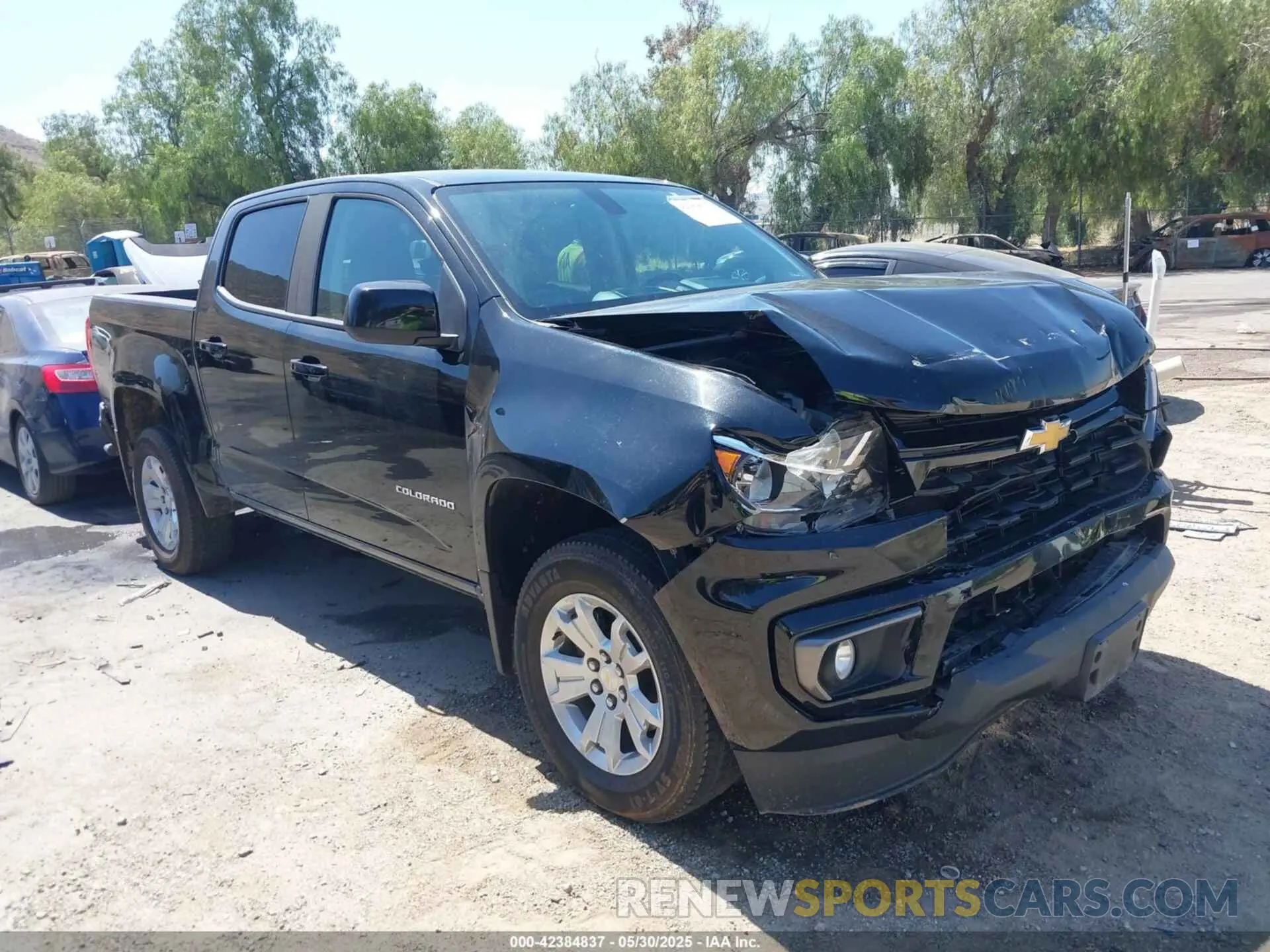 1 Photograph of a damaged car 1GCGSCEN2M1142381 CHEVROLET COLORADO 2021