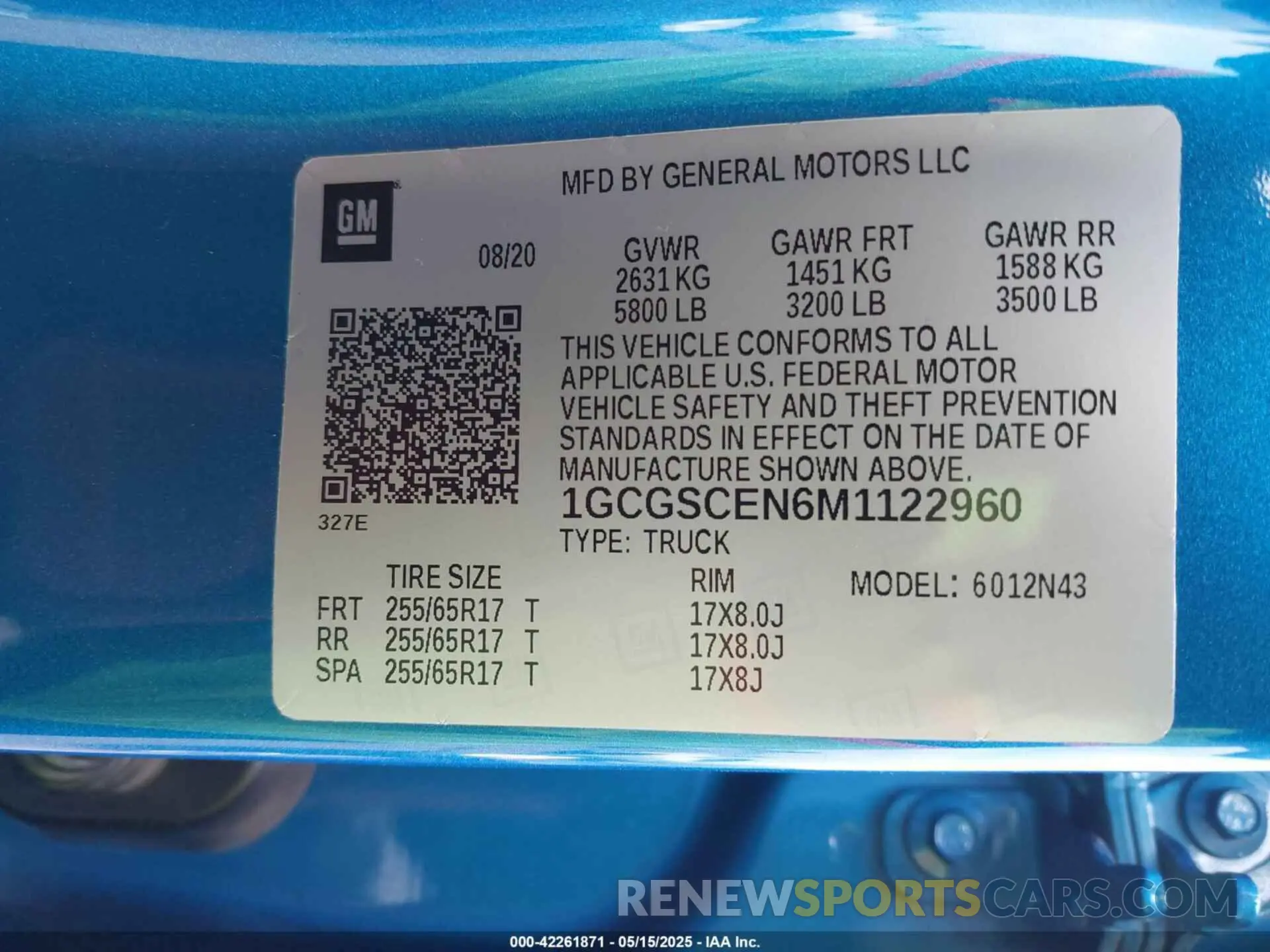 9 Photograph of a damaged car 1GCGSCEN6M1122960 CHEVROLET COLORADO 2021