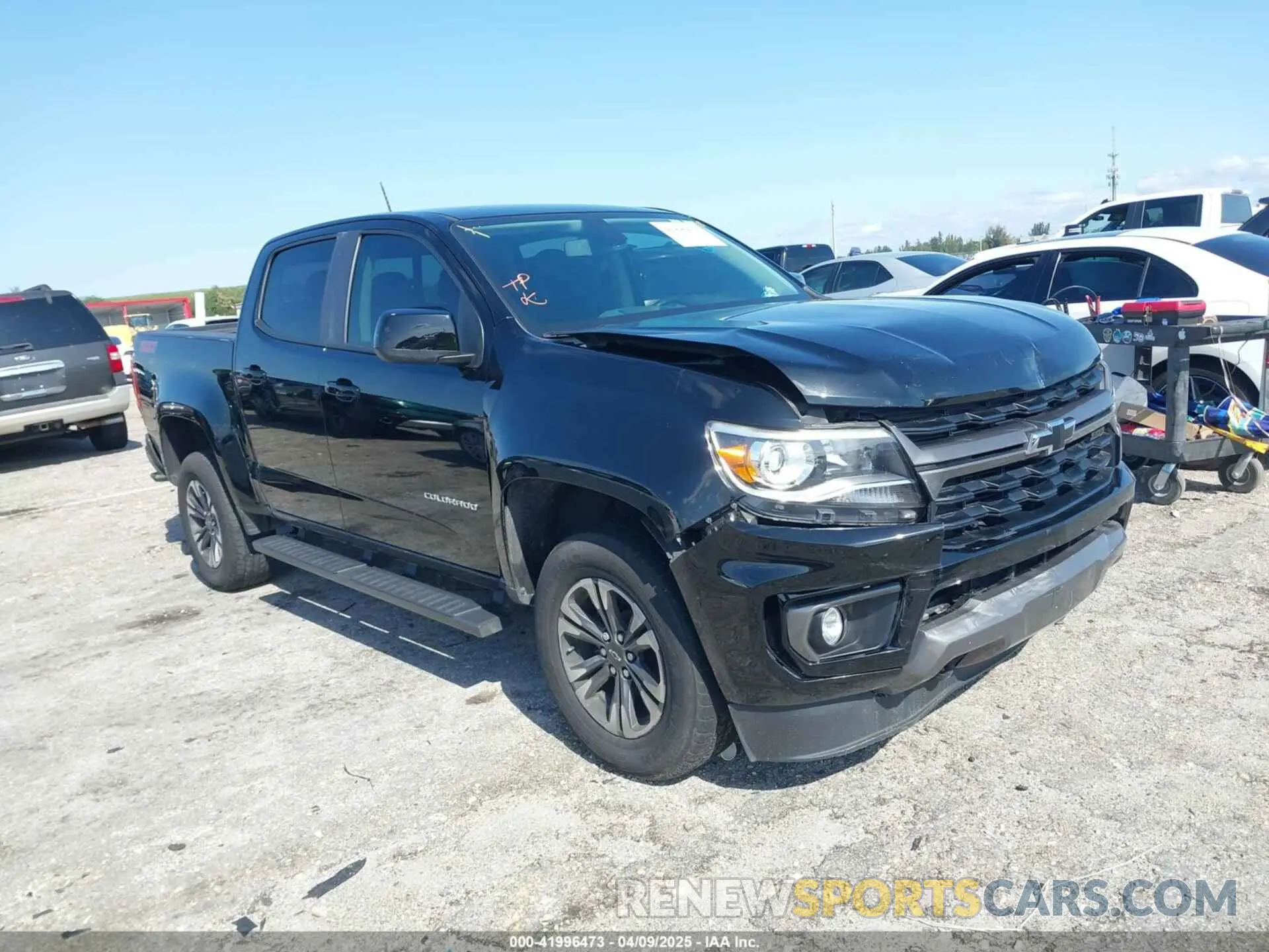 1 Photograph of a damaged car 1GCGSDEN3M1132058 CHEVROLET COLORADO 2021