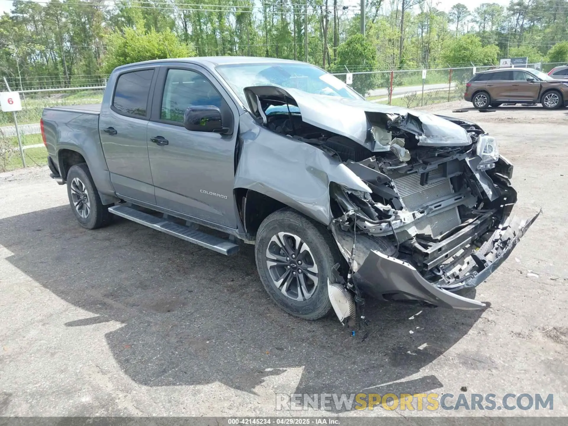 1 Photograph of a damaged car 1GCGSDEN9M1285771 CHEVROLET COLORADO 2021