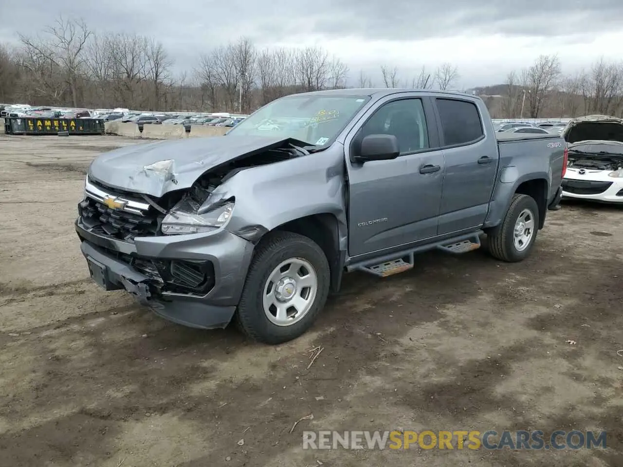 1 Photograph of a damaged car 1GCGTBEN3M1196652 CHEVROLET COLORADO 2021