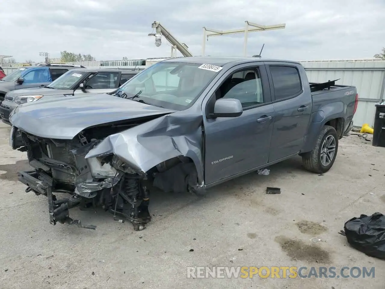 1 Photograph of a damaged car 1GCGTBEN4M1168536 CHEVROLET COLORADO 2021
