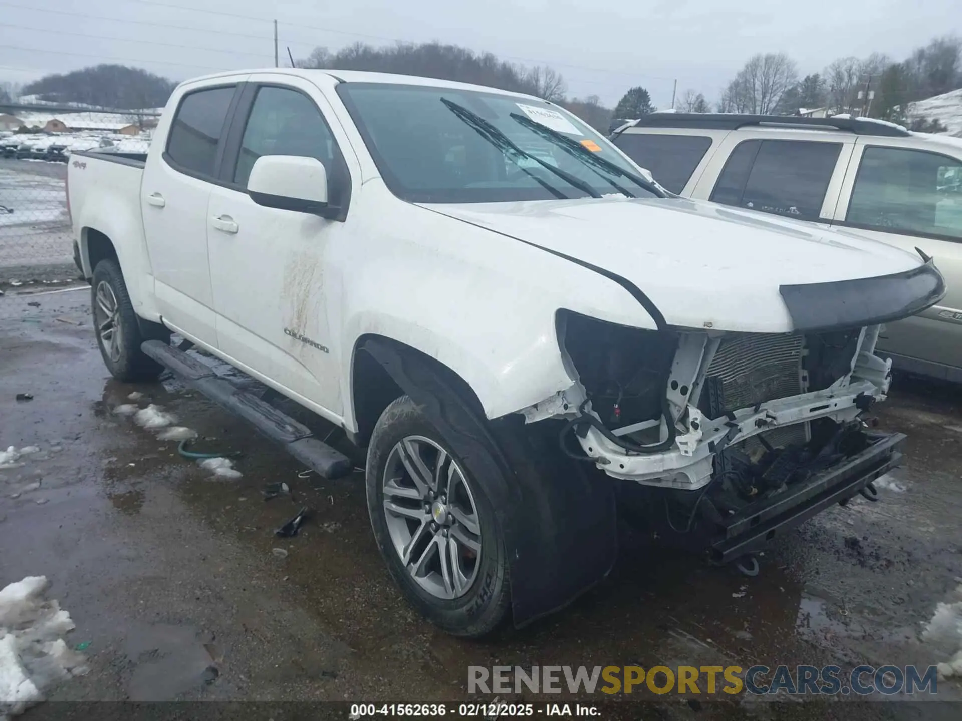 1 Photograph of a damaged car 1GCGTBEN5M1291133 CHEVROLET COLORADO 2021