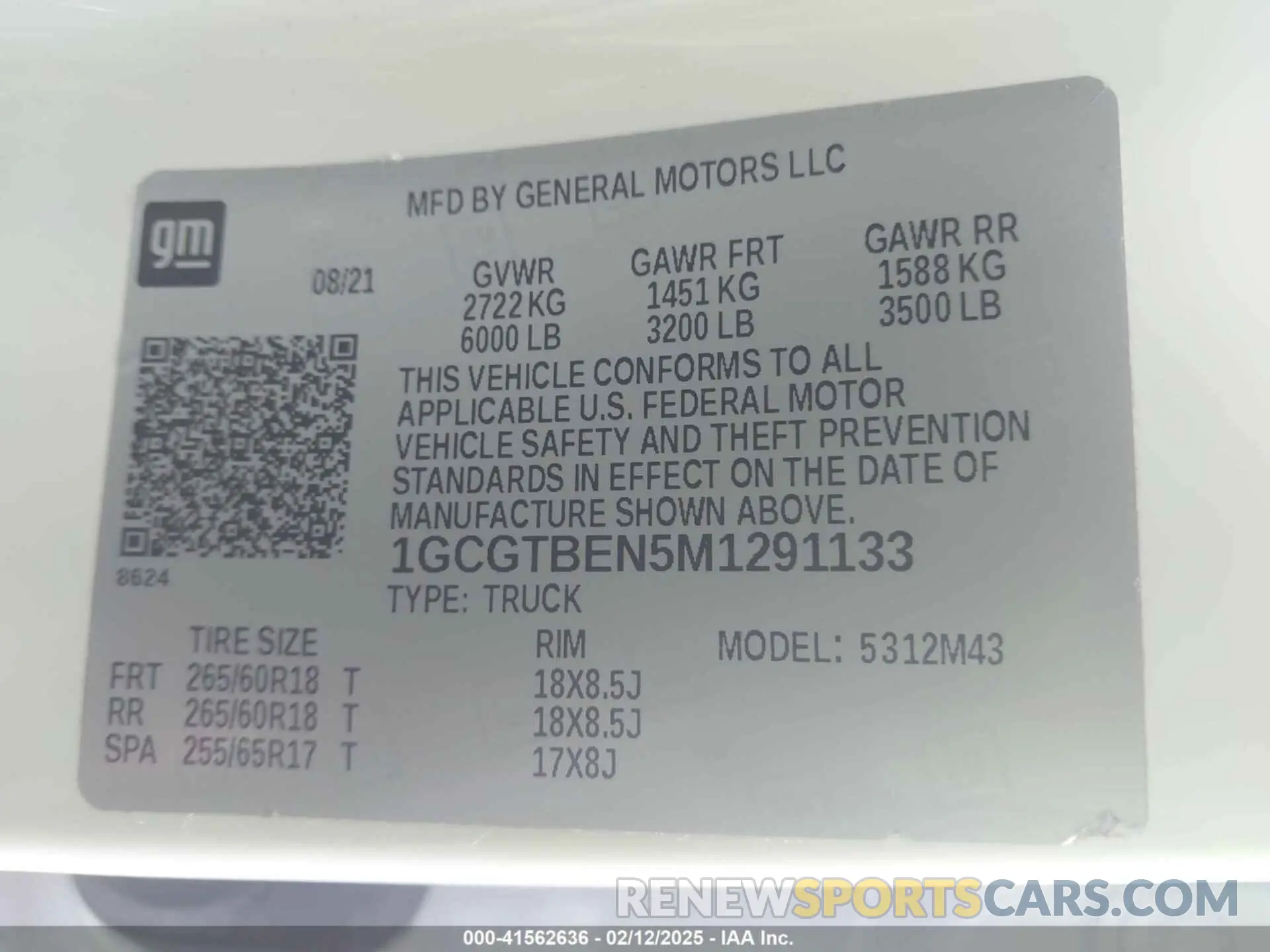 9 Photograph of a damaged car 1GCGTBEN5M1291133 CHEVROLET COLORADO 2021