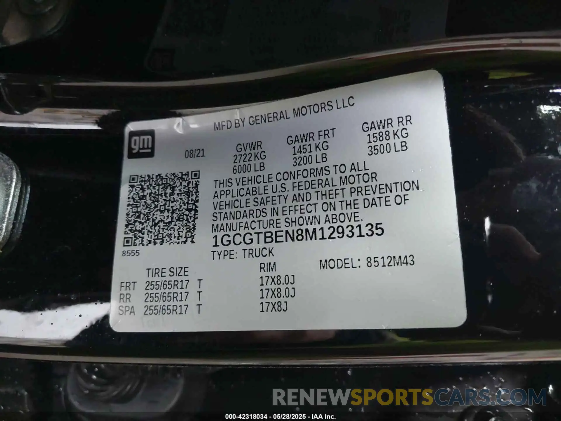 9 Photograph of a damaged car 1GCGTBEN8M1293135 CHEVROLET COLORADO 2021