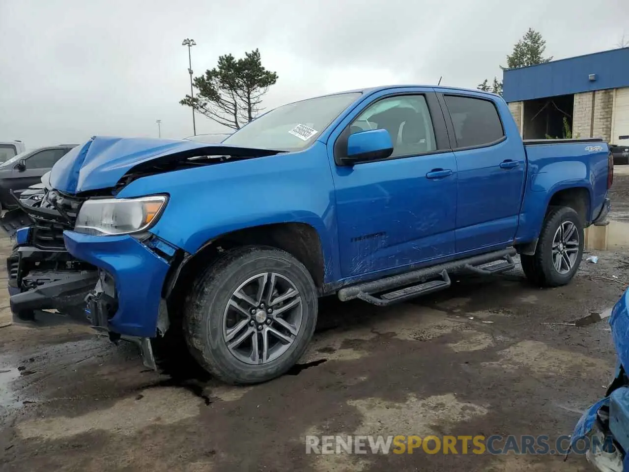 1 Photograph of a damaged car 1GCGTBENXM1138215 CHEVROLET COLORADO 2021