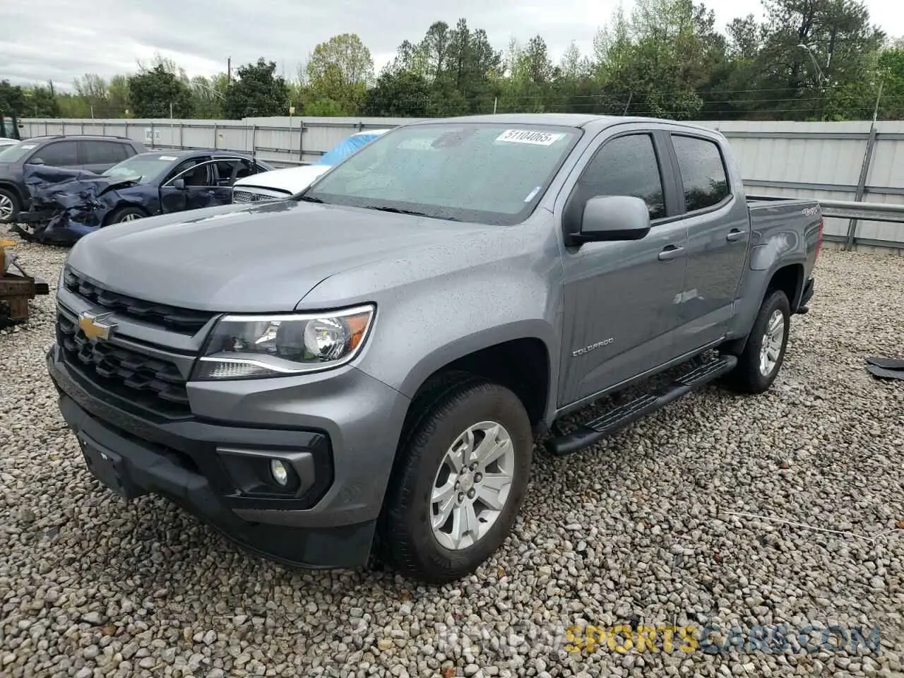 1 Photograph of a damaged car 1GCGTCEN0M1297640 CHEVROLET COLORADO 2021