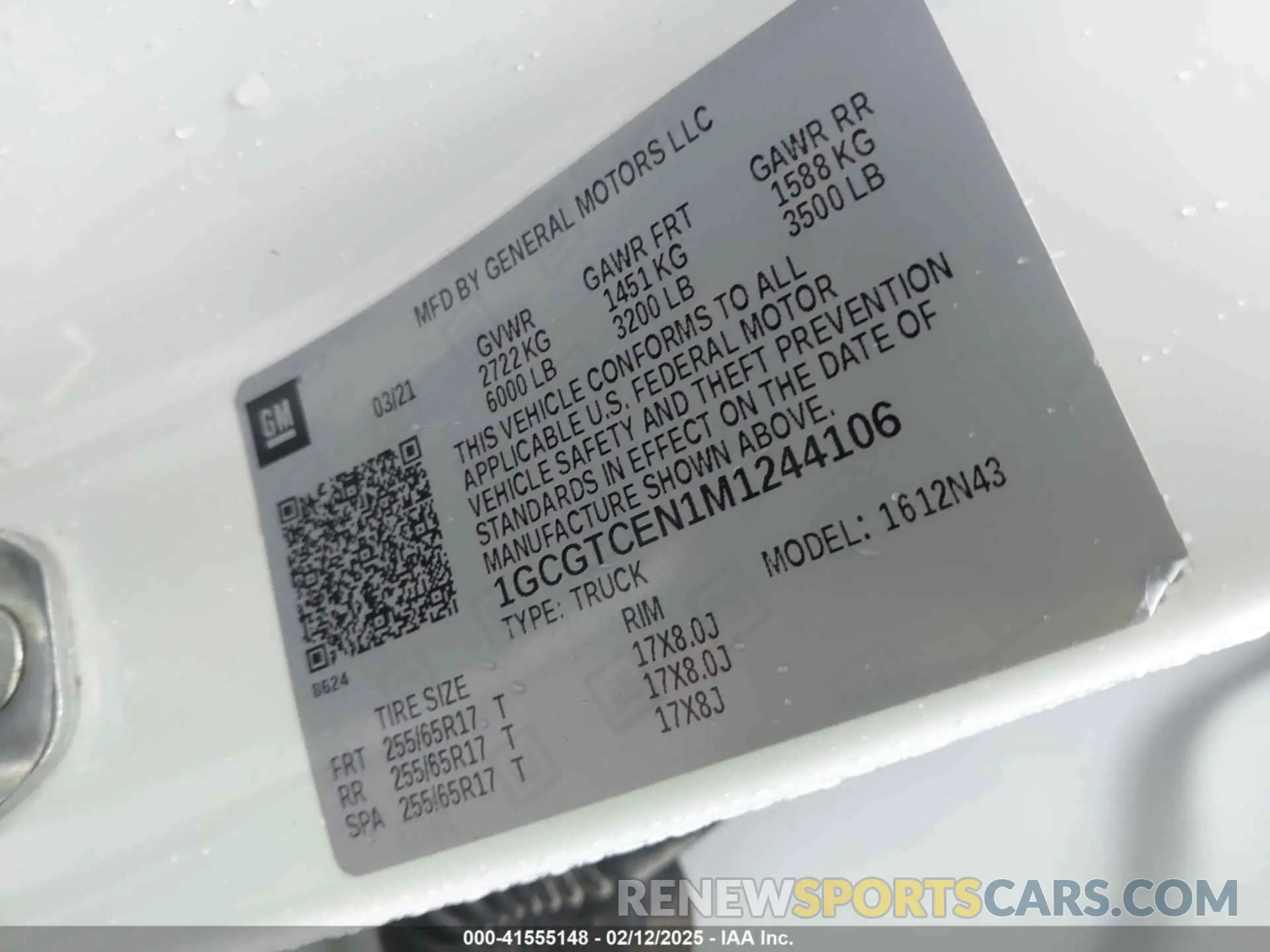 9 Photograph of a damaged car 1GCGTCEN1M1244106 CHEVROLET COLORADO 2021