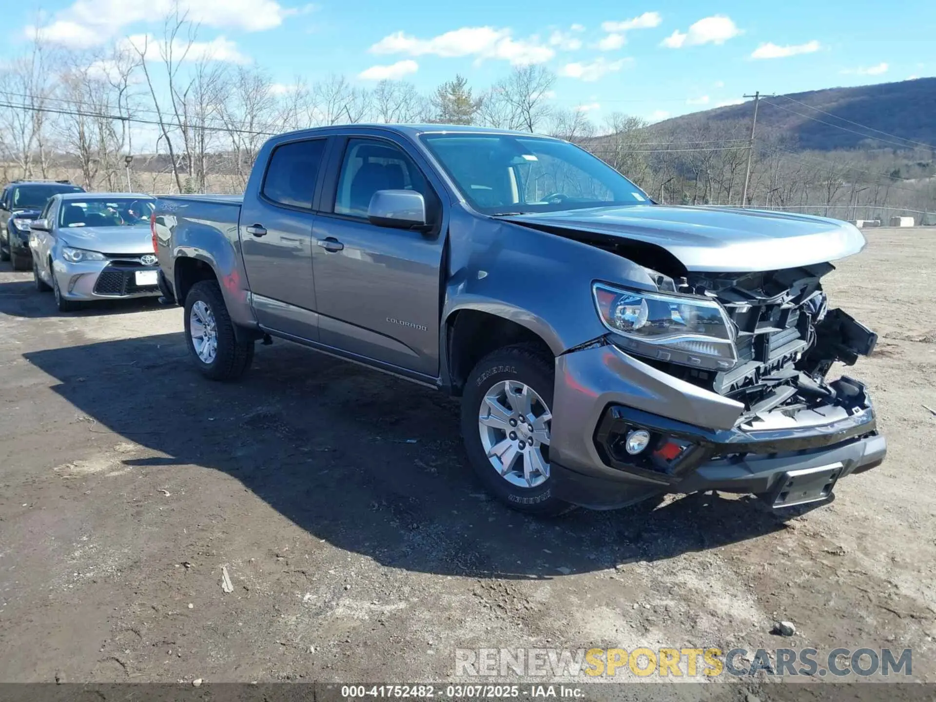 1 Photograph of a damaged car 1GCGTCEN5M1294085 CHEVROLET COLORADO 2021