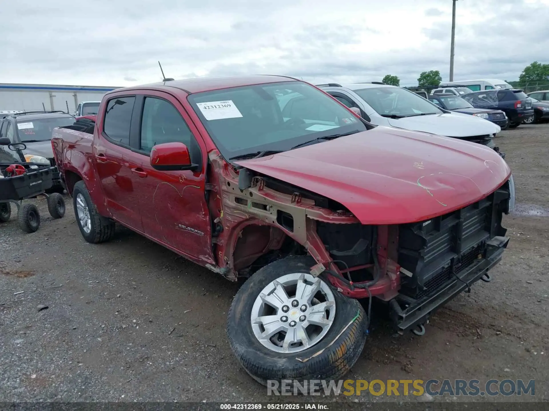 1 Photograph of a damaged car 1GCGTCEN8M1169498 CHEVROLET COLORADO 2021