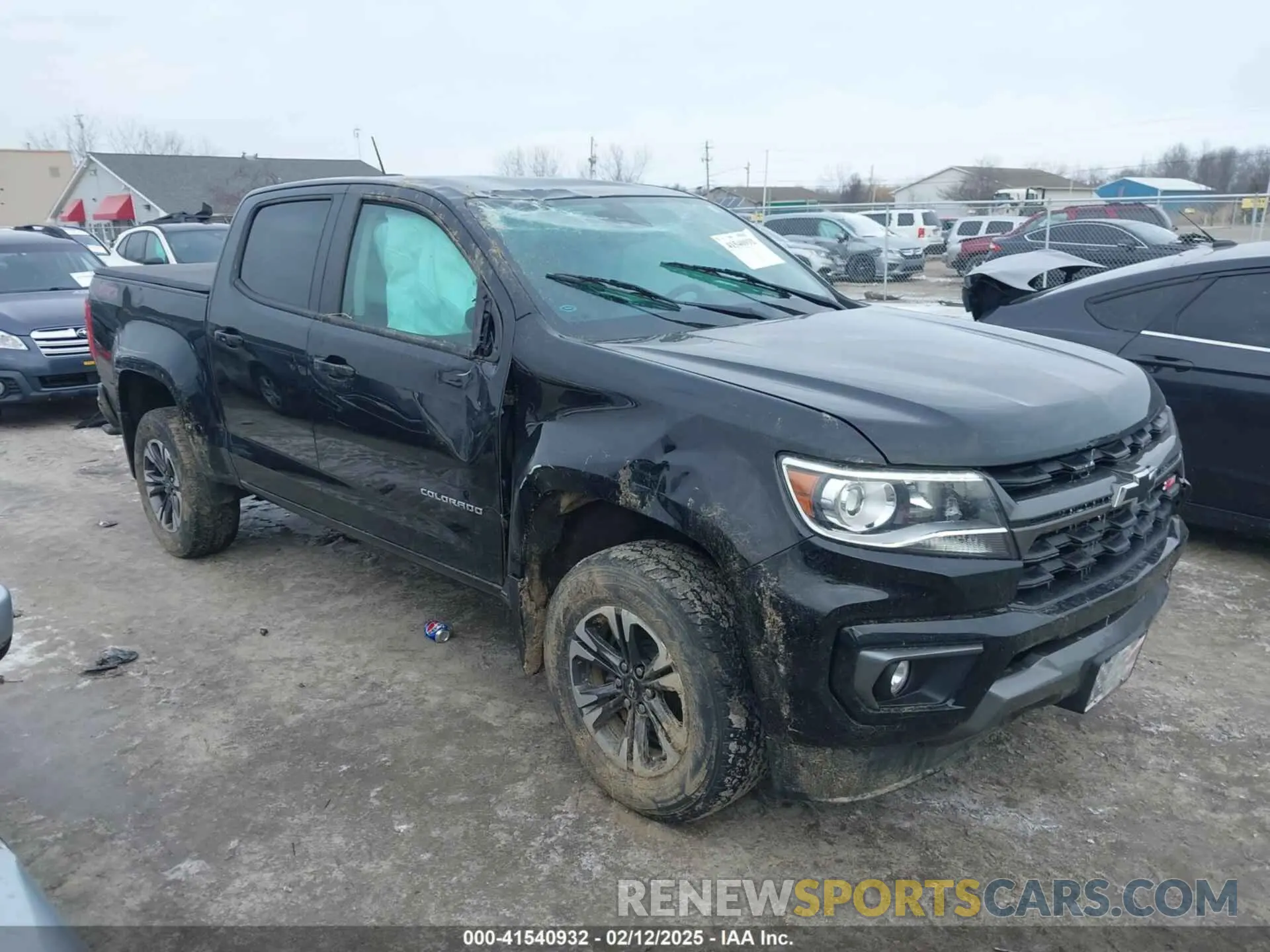 1 Photograph of a damaged car 1GCGTDEN0M1117014 CHEVROLET COLORADO 2021