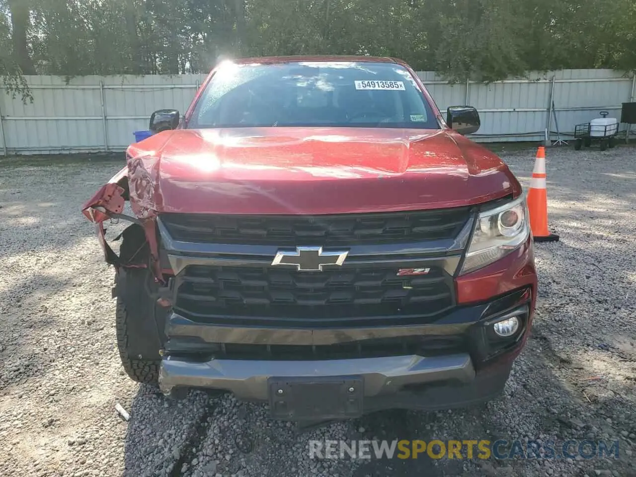 5 Photograph of a damaged car 1GCGTDEN2M1101395 CHEVROLET COLORADO 2021