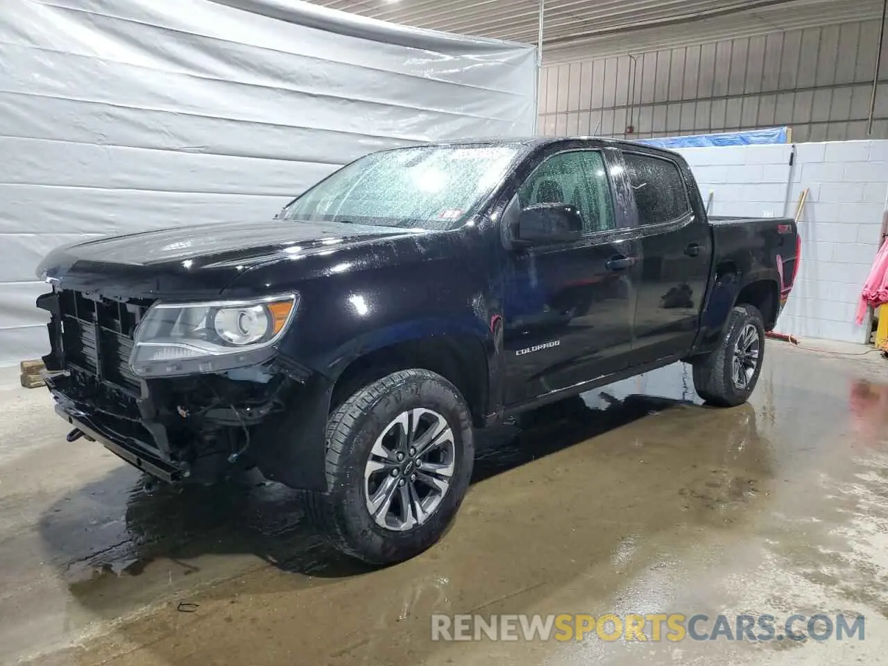 1 Photograph of a damaged car 1GCGTDEN2M1112641 CHEVROLET COLORADO 2021