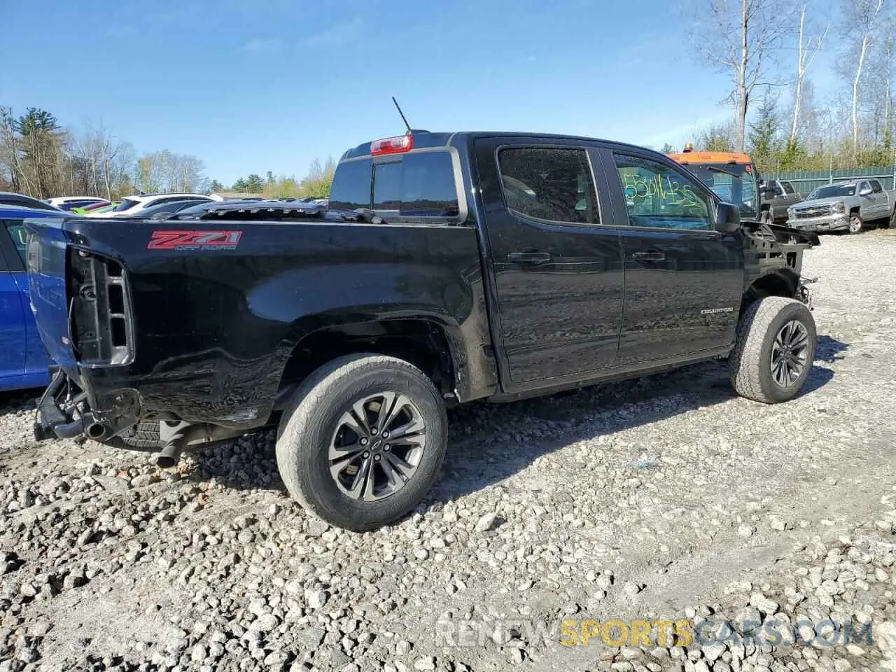 3 Photograph of a damaged car 1GCGTDEN2M1112641 CHEVROLET COLORADO 2021