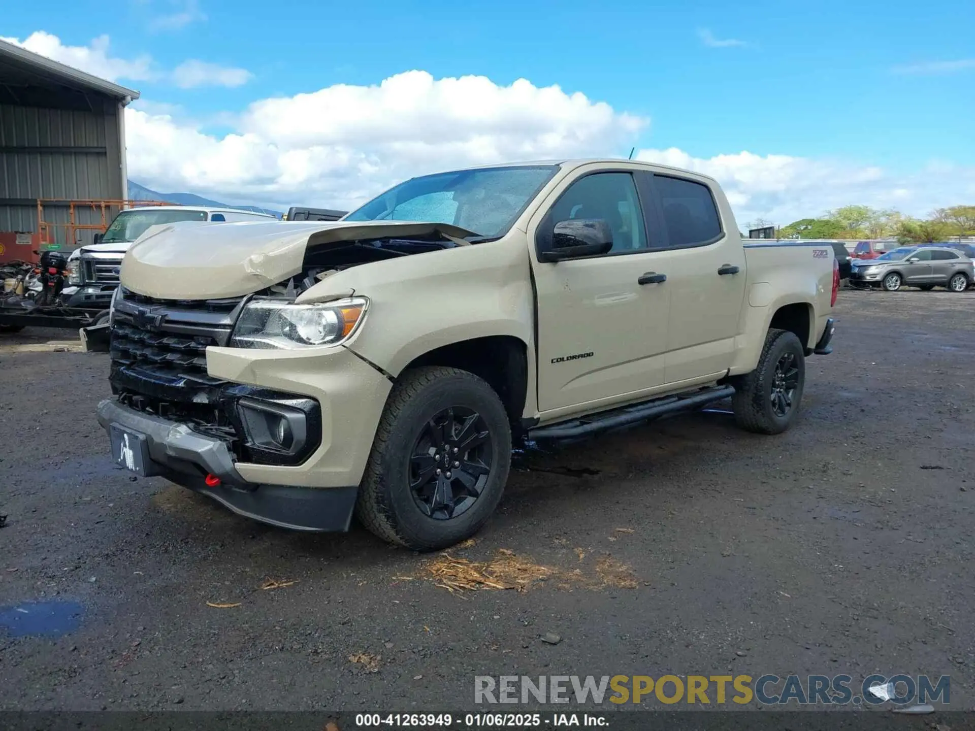 2 Photograph of a damaged car 1GCGTDEN3M1282541 CHEVROLET COLORADO 2021