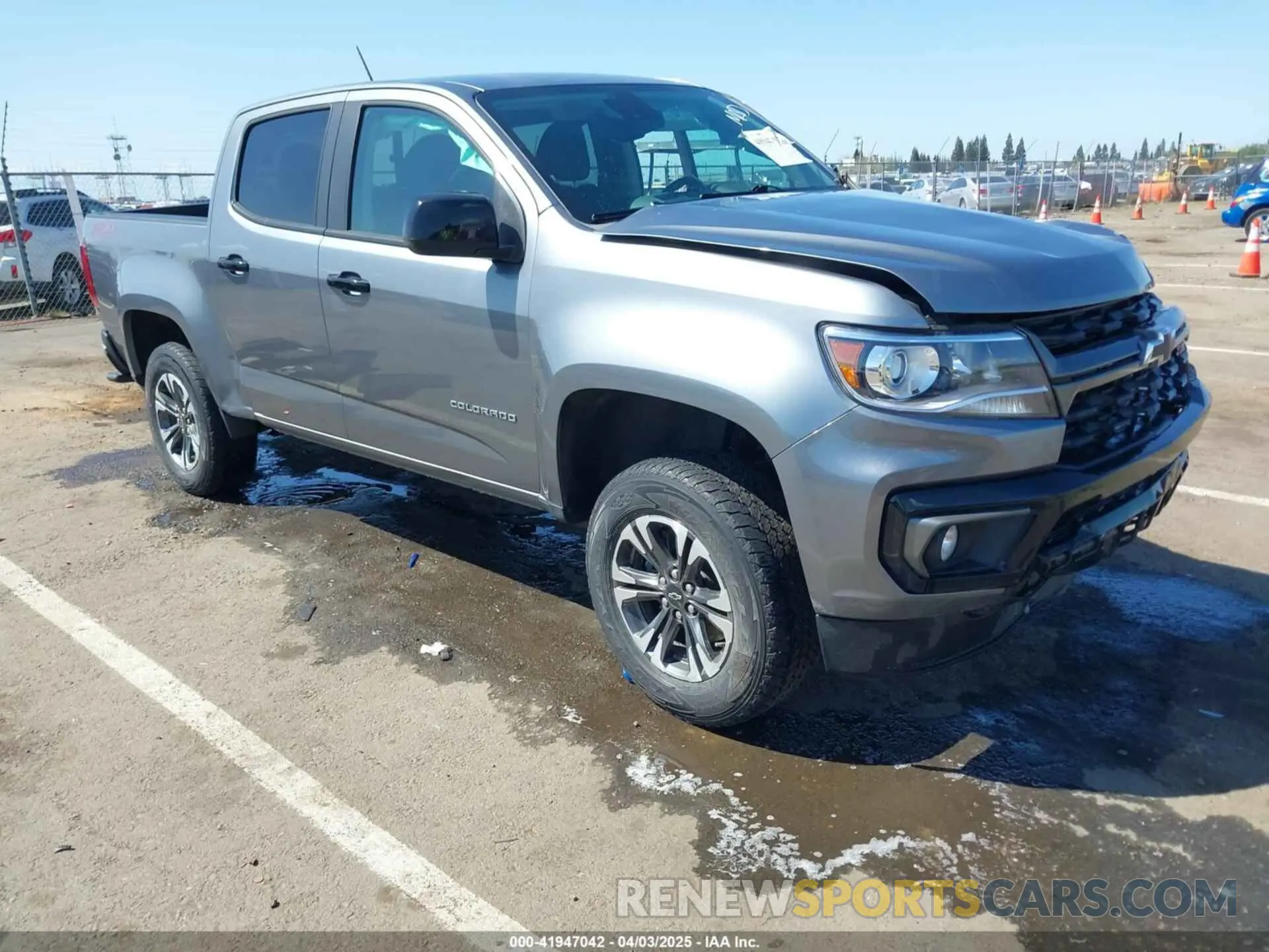 1 Photograph of a damaged car 1GCGTDEN9M1249916 CHEVROLET COLORADO 2021