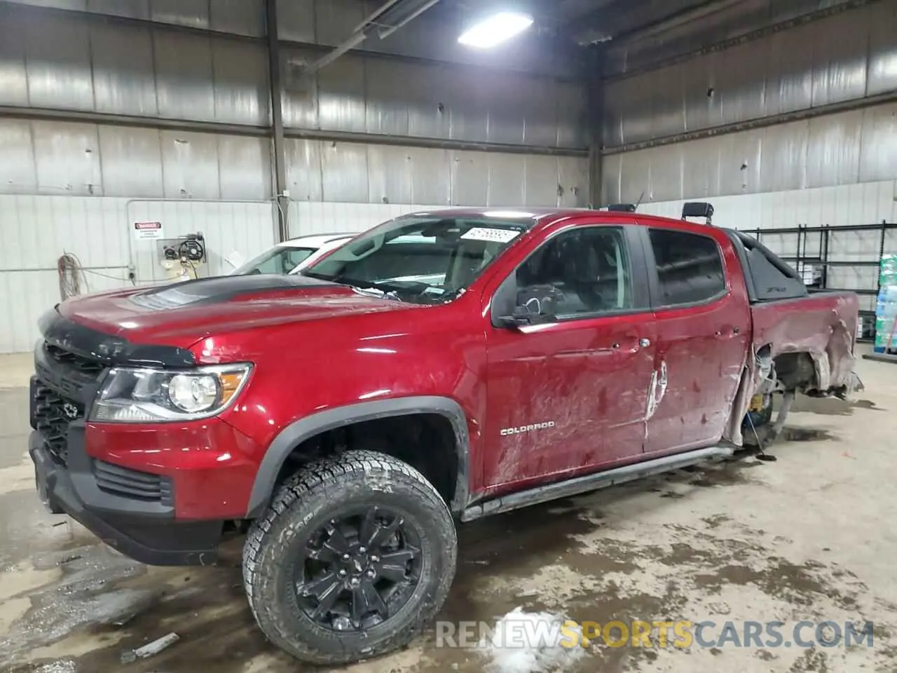 1 Photograph of a damaged car 1GCGTEEN1M1112569 CHEVROLET COLORADO 2021