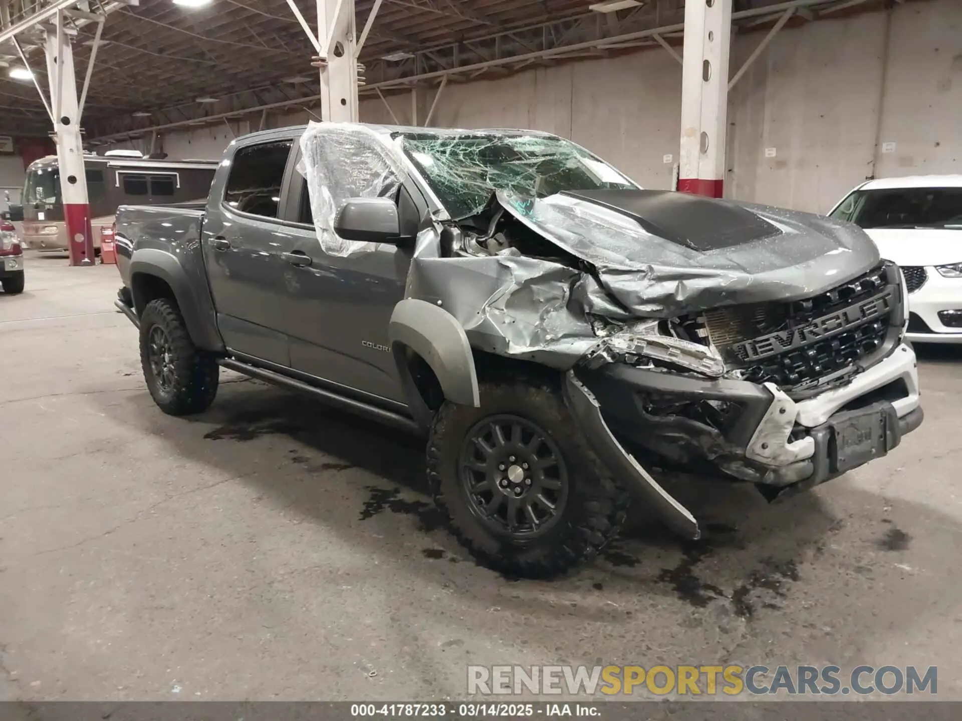 1 Photograph of a damaged car 1GCGTEENXM1117981 CHEVROLET COLORADO 2021