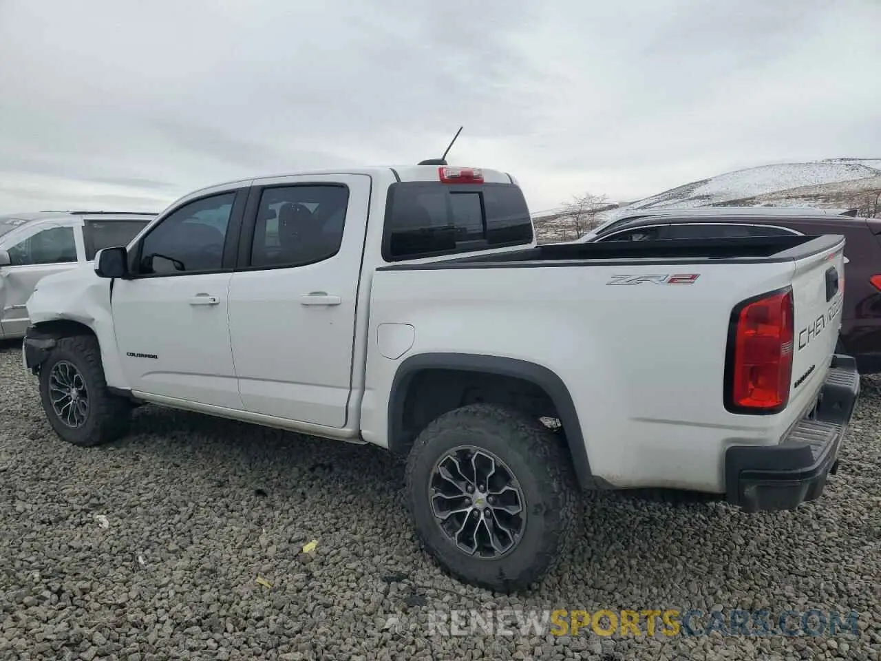 2 Photograph of a damaged car 1GCGTEENXM1250336 CHEVROLET COLORADO 2021