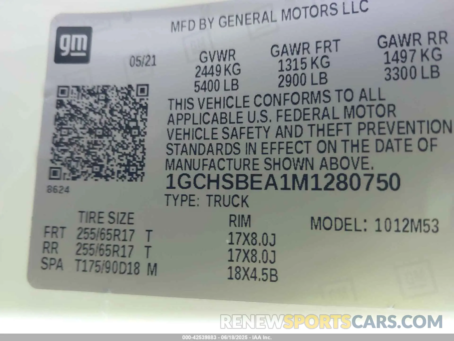 9 Photograph of a damaged car 1GCHSBEA1M1280750 CHEVROLET COLORADO 2021