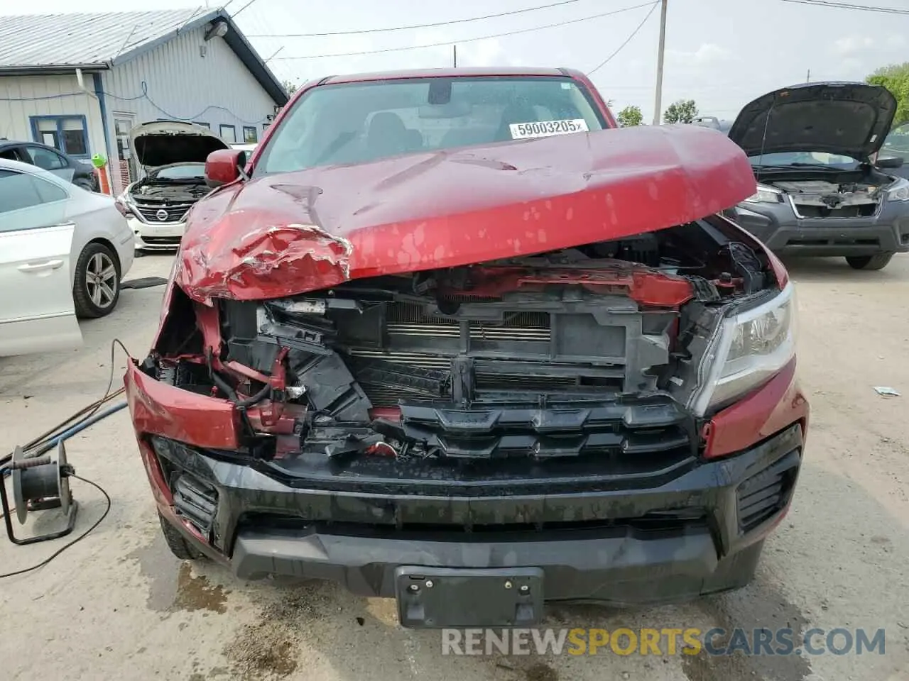 5 Photograph of a damaged car 1GCHSBEAXM1256186 CHEVROLET COLORADO 2021