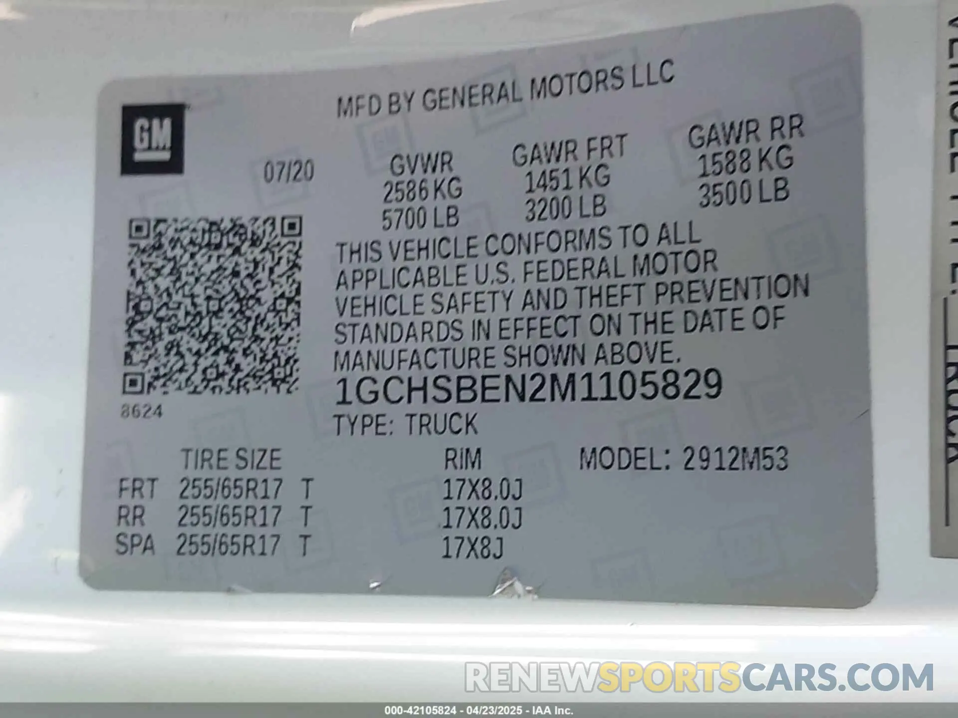 9 Photograph of a damaged car 1GCHSBEN2M1105829 CHEVROLET COLORADO 2021