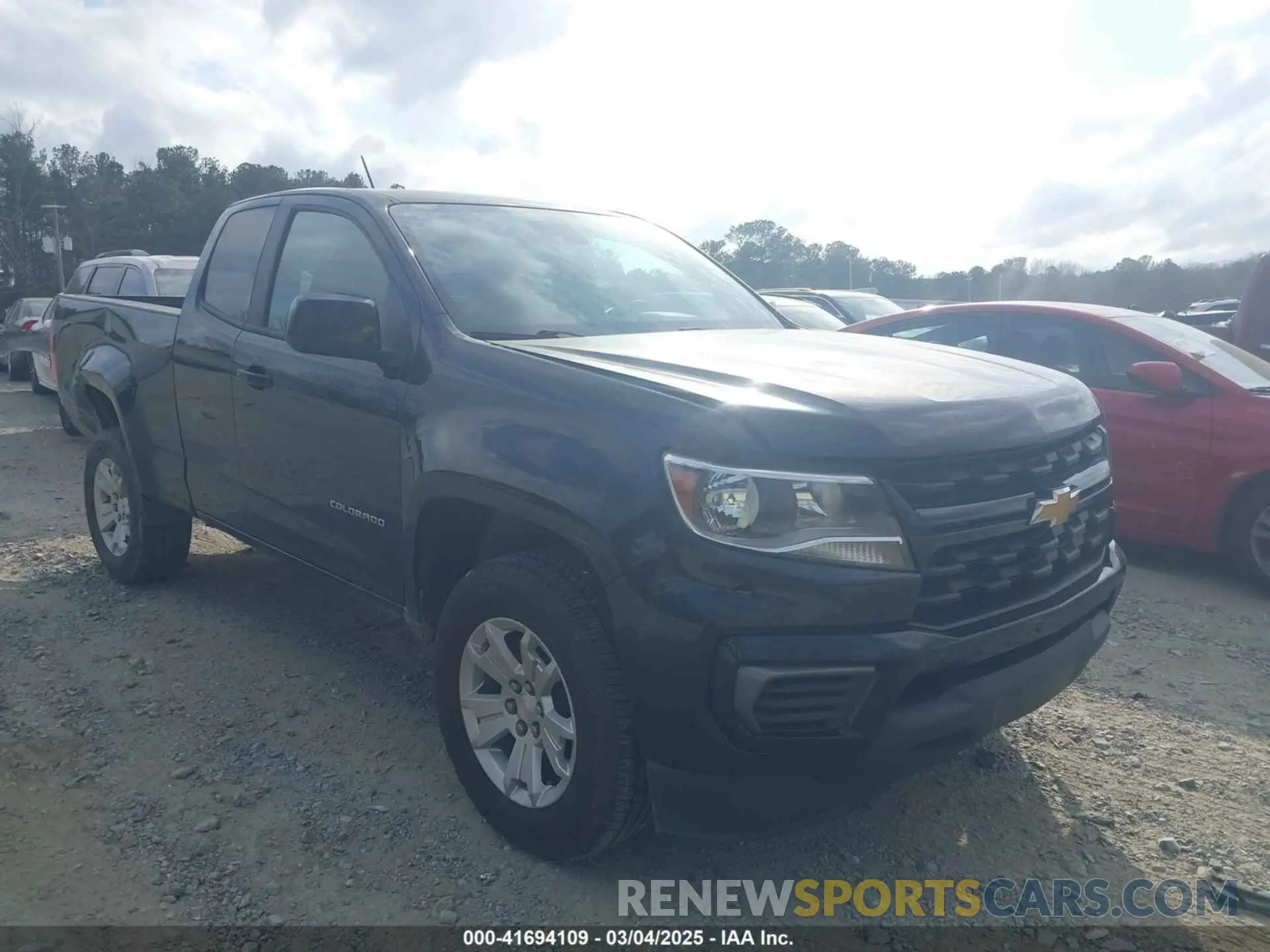 1 Photograph of a damaged car 1GCHSCEA1M1233689 CHEVROLET COLORADO 2021