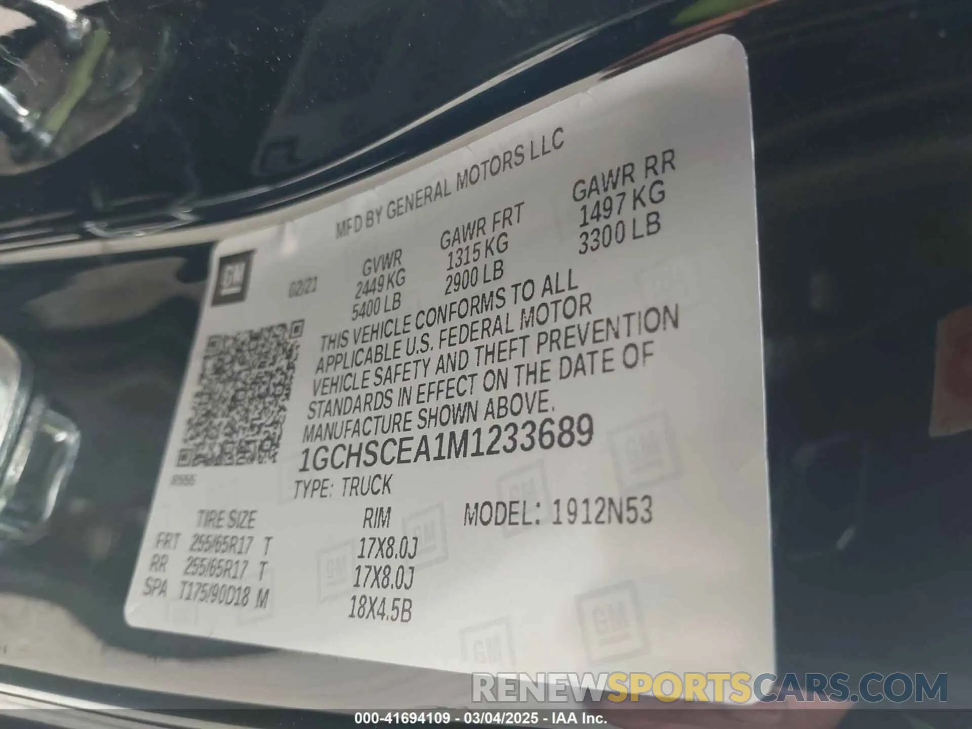 9 Photograph of a damaged car 1GCHSCEA1M1233689 CHEVROLET COLORADO 2021