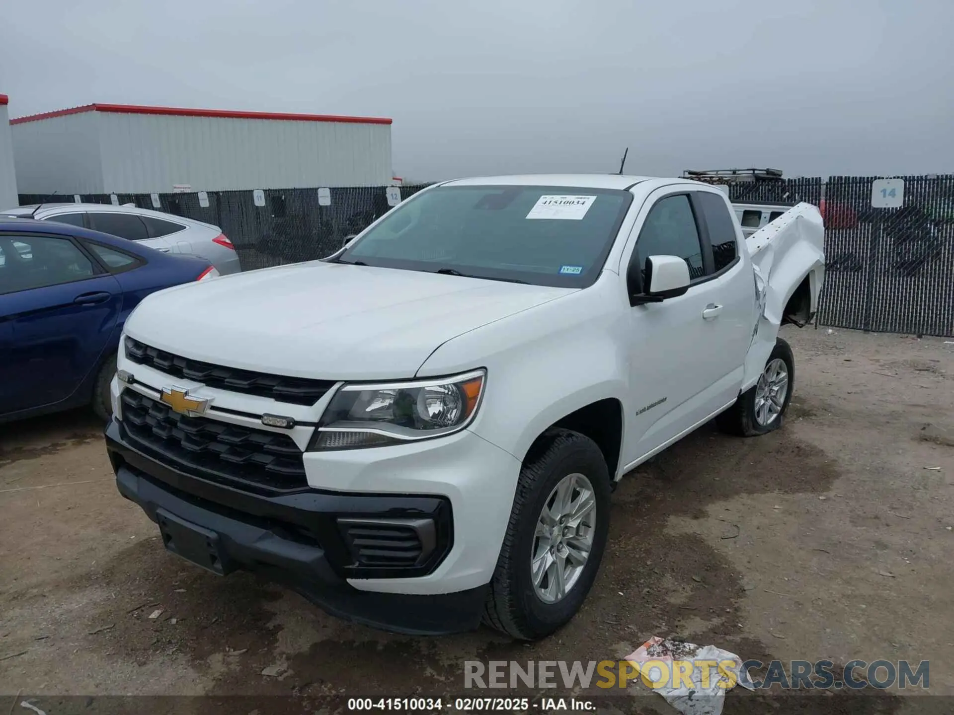 2 Photograph of a damaged car 1GCHSCEA4M1251331 CHEVROLET COLORADO 2021
