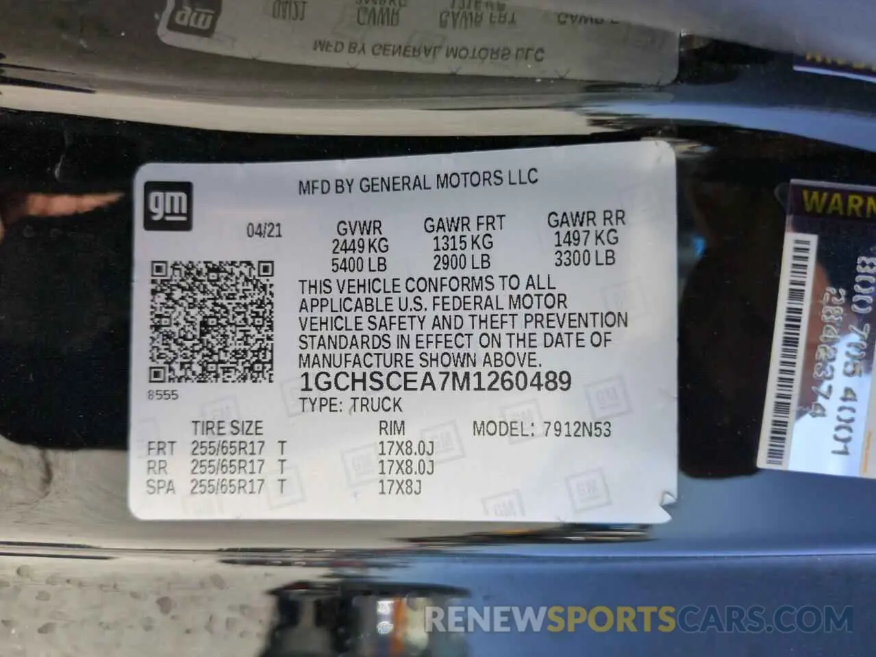 12 Photograph of a damaged car 1GCHSCEA7M1260489 CHEVROLET COLORADO 2021