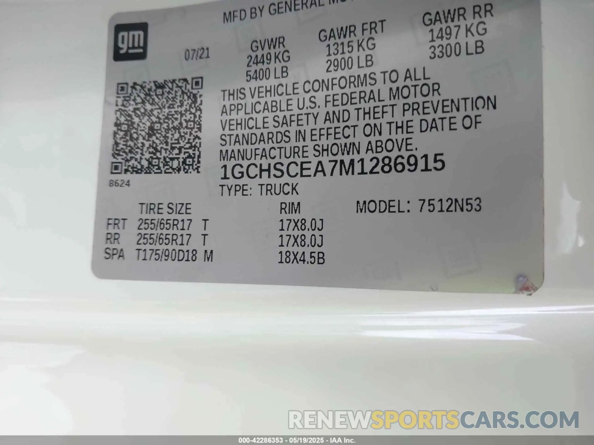 9 Photograph of a damaged car 1GCHSCEA7M1286915 CHEVROLET COLORADO 2021