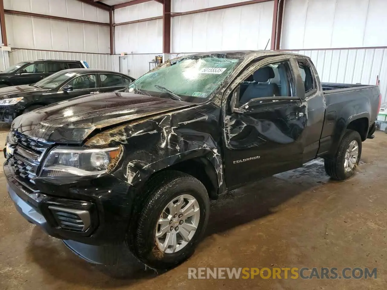 1 Photograph of a damaged car 1GCHSCEN2M1294794 CHEVROLET COLORADO 2021