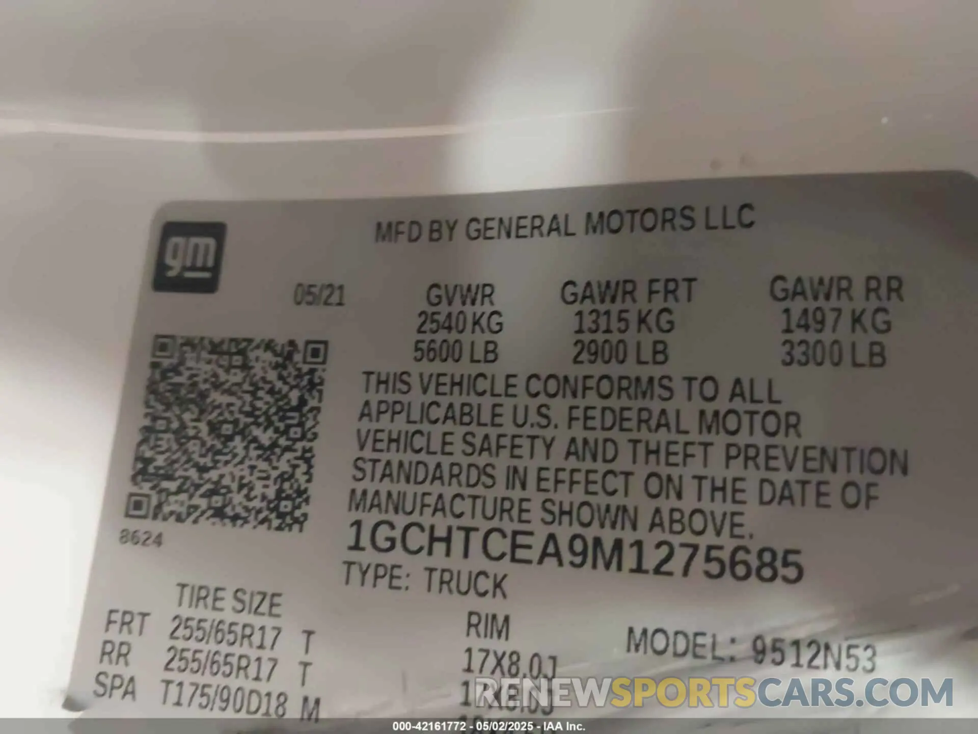 9 Photograph of a damaged car 1GCHTCEA9M1275685 CHEVROLET COLORADO 2021