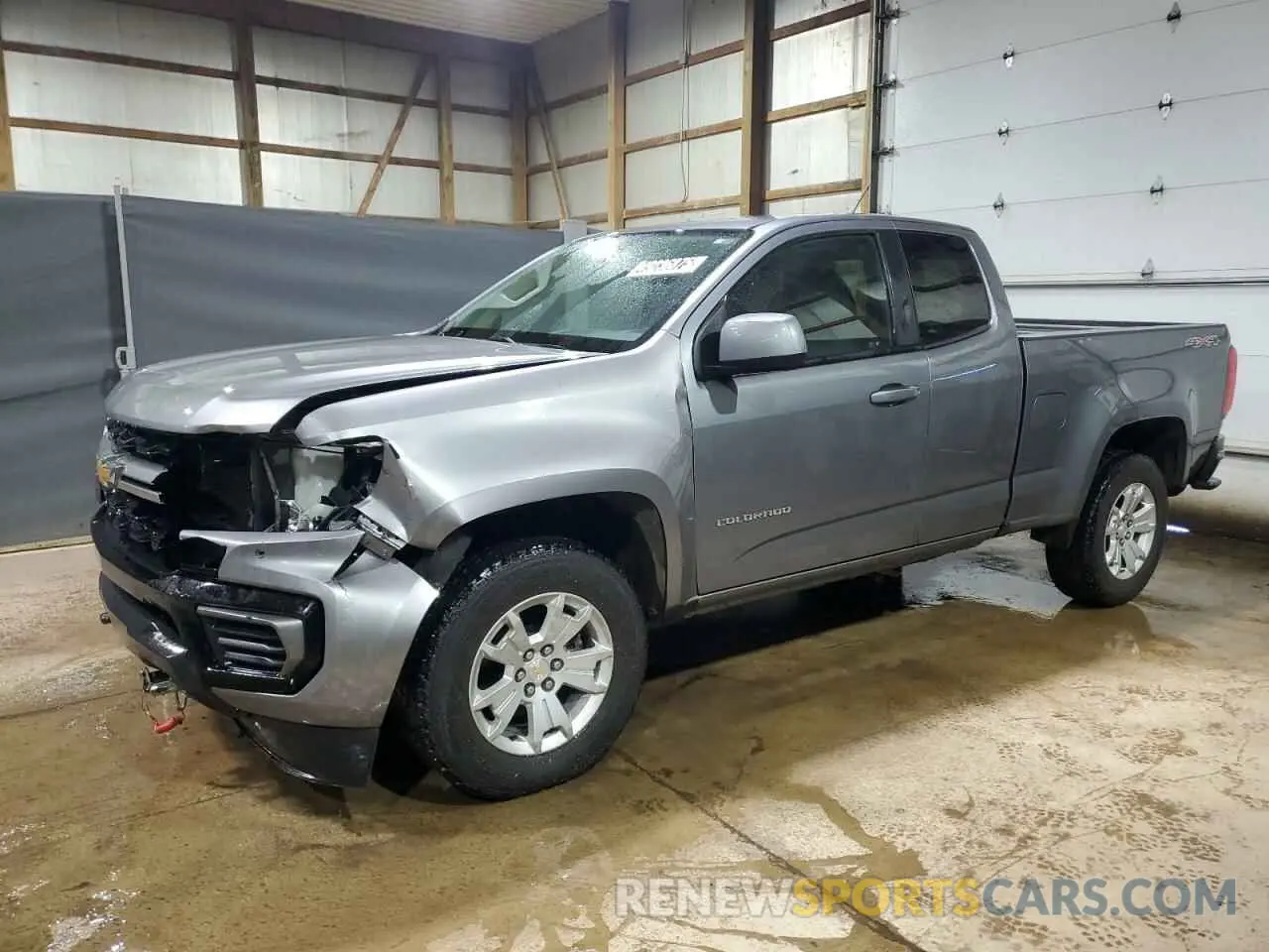 1 Photograph of a damaged car 1GCHTCEAXM1170749 CHEVROLET COLORADO 2021