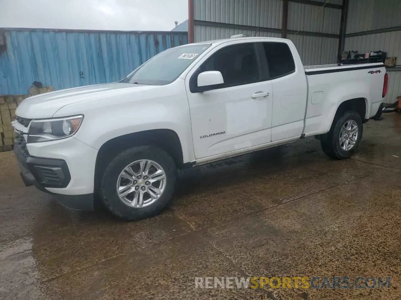 1 Photograph of a damaged car 1GCHTCEAXM1253310 CHEVROLET COLORADO 2021