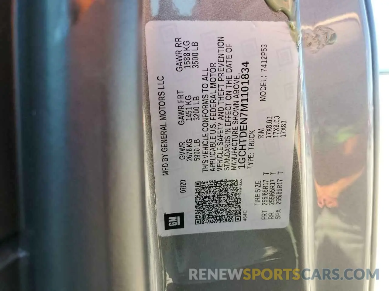 12 Photograph of a damaged car 1GCHTDEN7M1101834 CHEVROLET COLORADO 2021