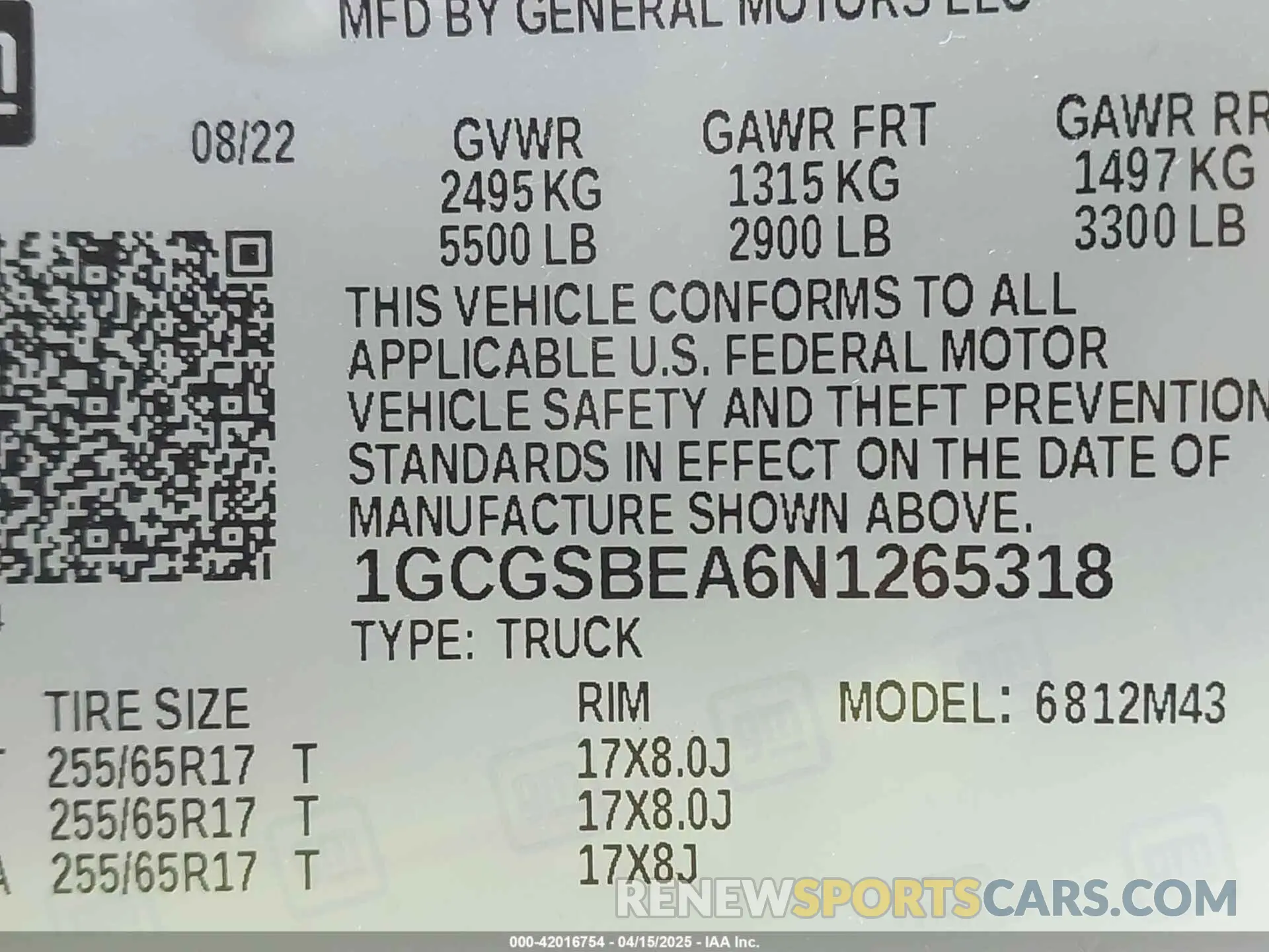 9 Photograph of a damaged car 1GCGSBEA6N1265318 CHEVROLET COLORADO 2022