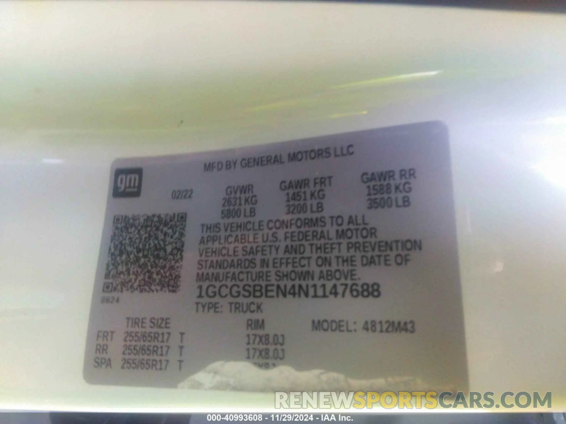 9 Photograph of a damaged car 1GCGSBEN4N1147688 CHEVROLET COLORADO 2022
