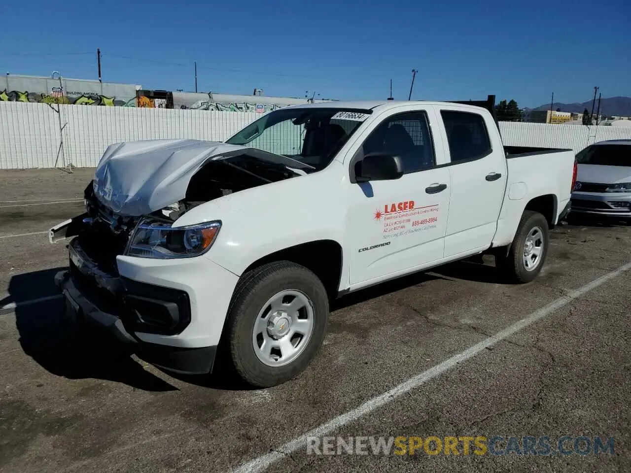 1 Photograph of a damaged car 1GCGSBEN6N1322412 CHEVROLET COLORADO 2022