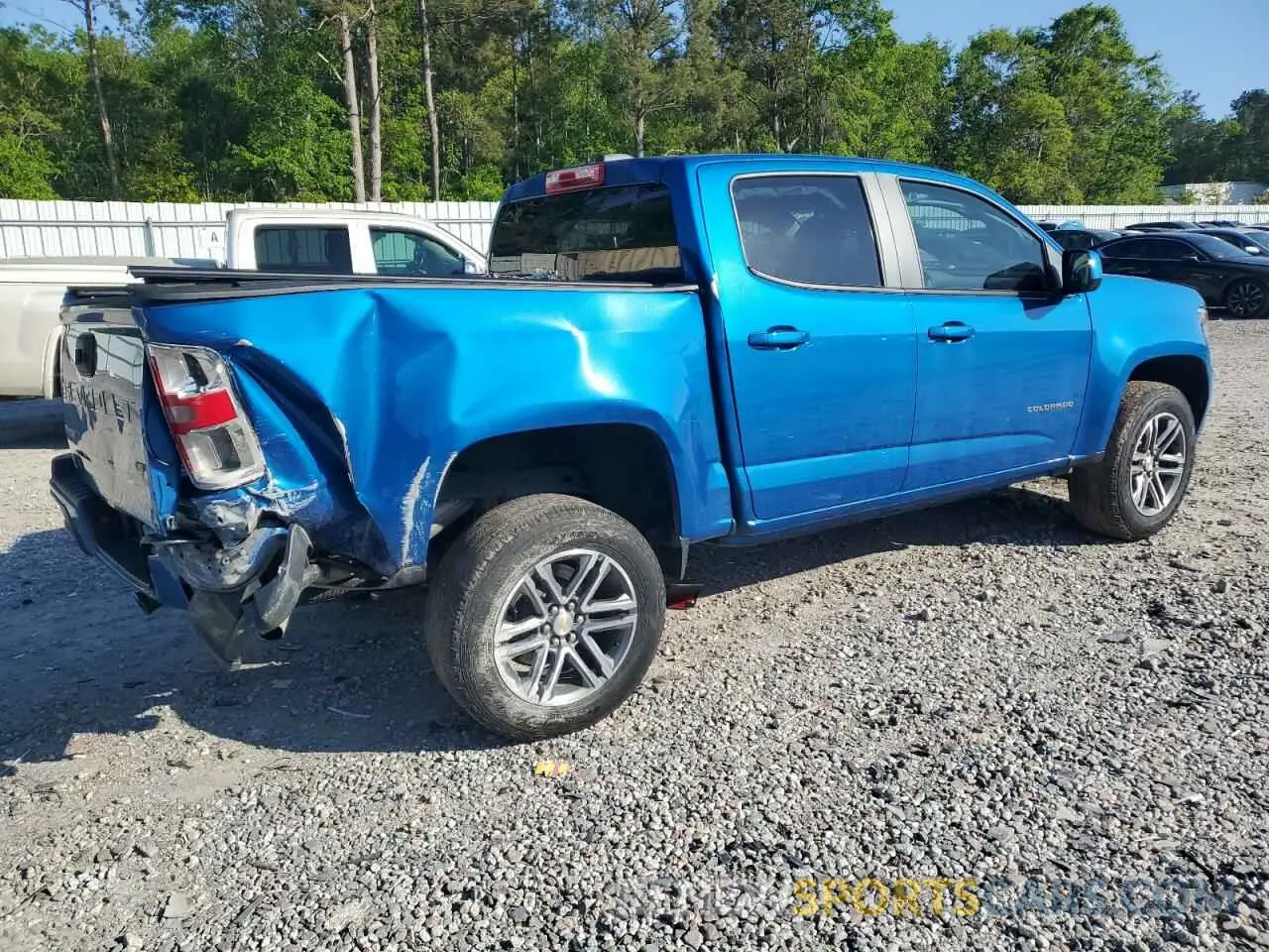 3 Photograph of a damaged car 1GCGSBEN9N1108434 CHEVROLET COLORADO 2022