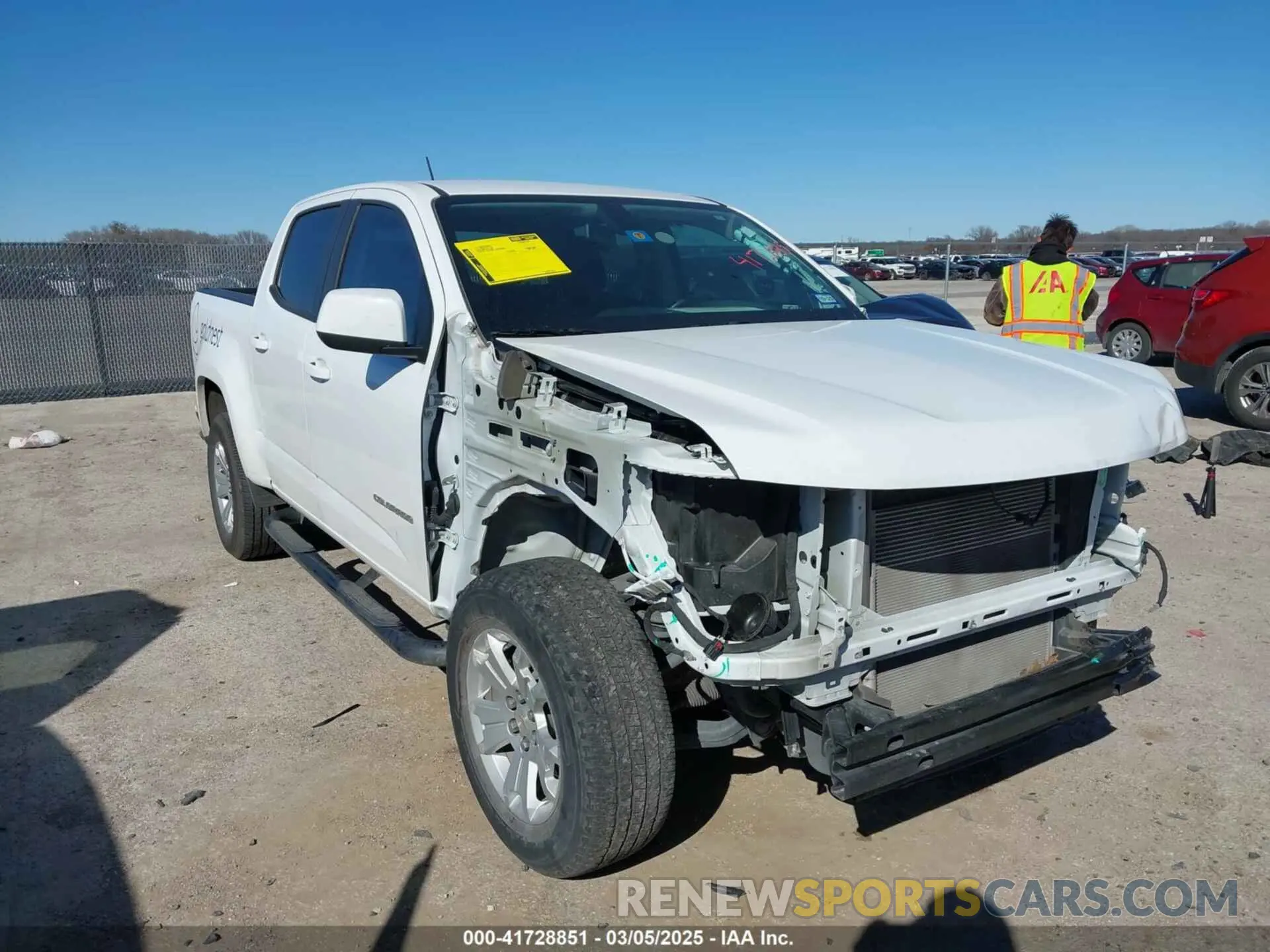 1 Photograph of a damaged car 1GCGSCEA3N1304212 CHEVROLET COLORADO 2022
