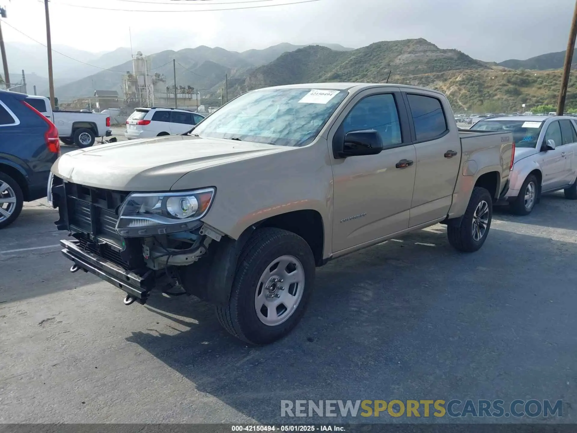 2 Photograph of a damaged car 1GCGSDEN0N1239425 CHEVROLET COLORADO 2022