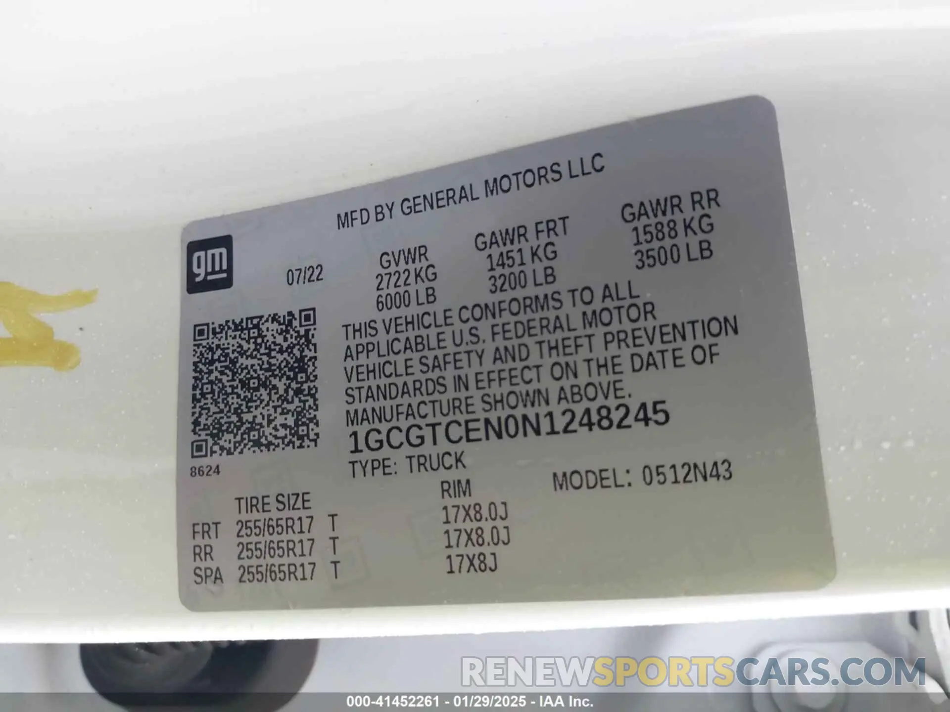 9 Photograph of a damaged car 1GCGTCEN0N1248245 CHEVROLET COLORADO 2022