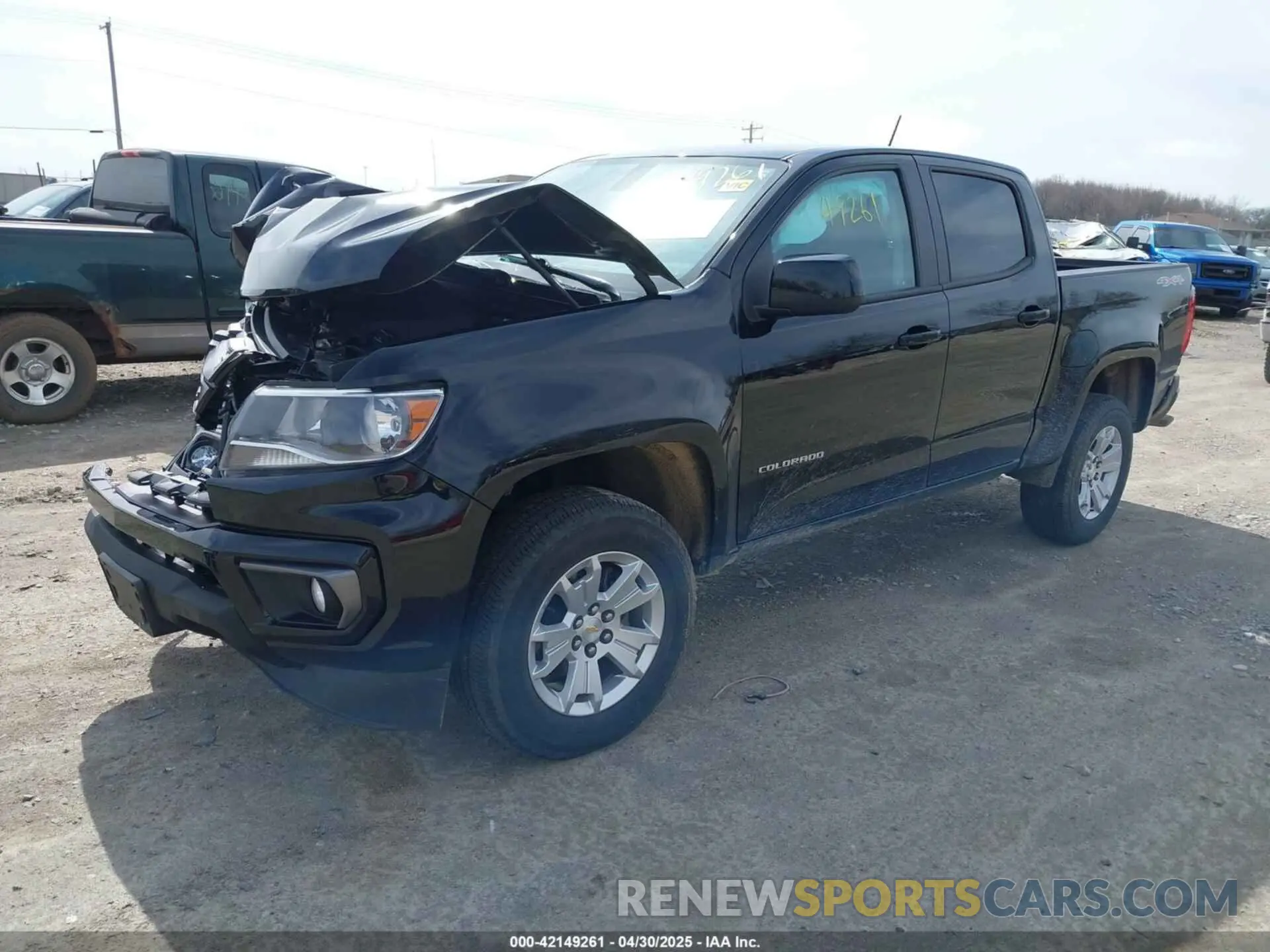 2 Photograph of a damaged car 1GCGTCENXN1248947 CHEVROLET COLORADO 2022
