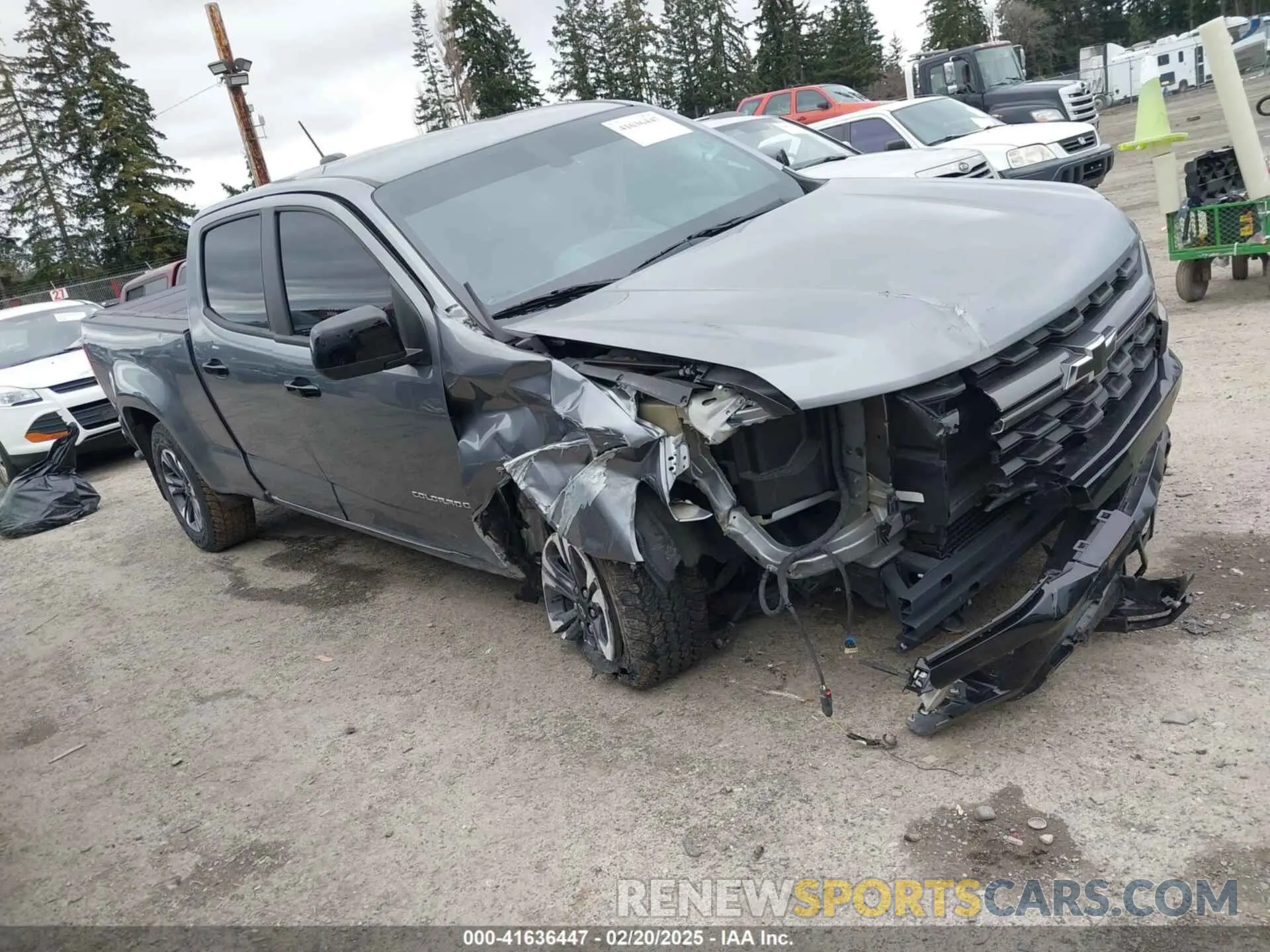 1 Photograph of a damaged car 1GCGTDEN1N1305834 CHEVROLET COLORADO 2022