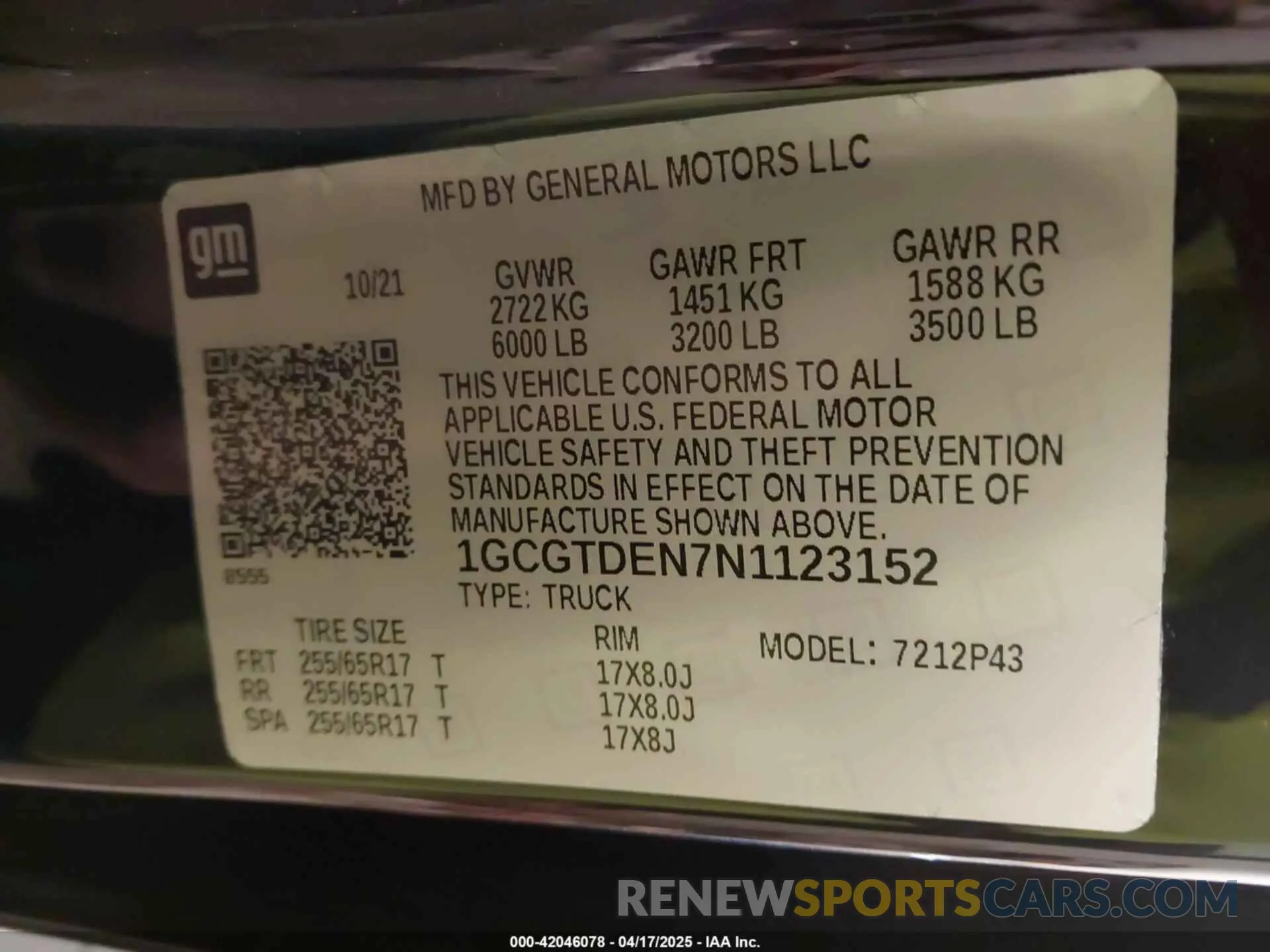9 Photograph of a damaged car 1GCGTDEN7N1123152 CHEVROLET COLORADO 2022
